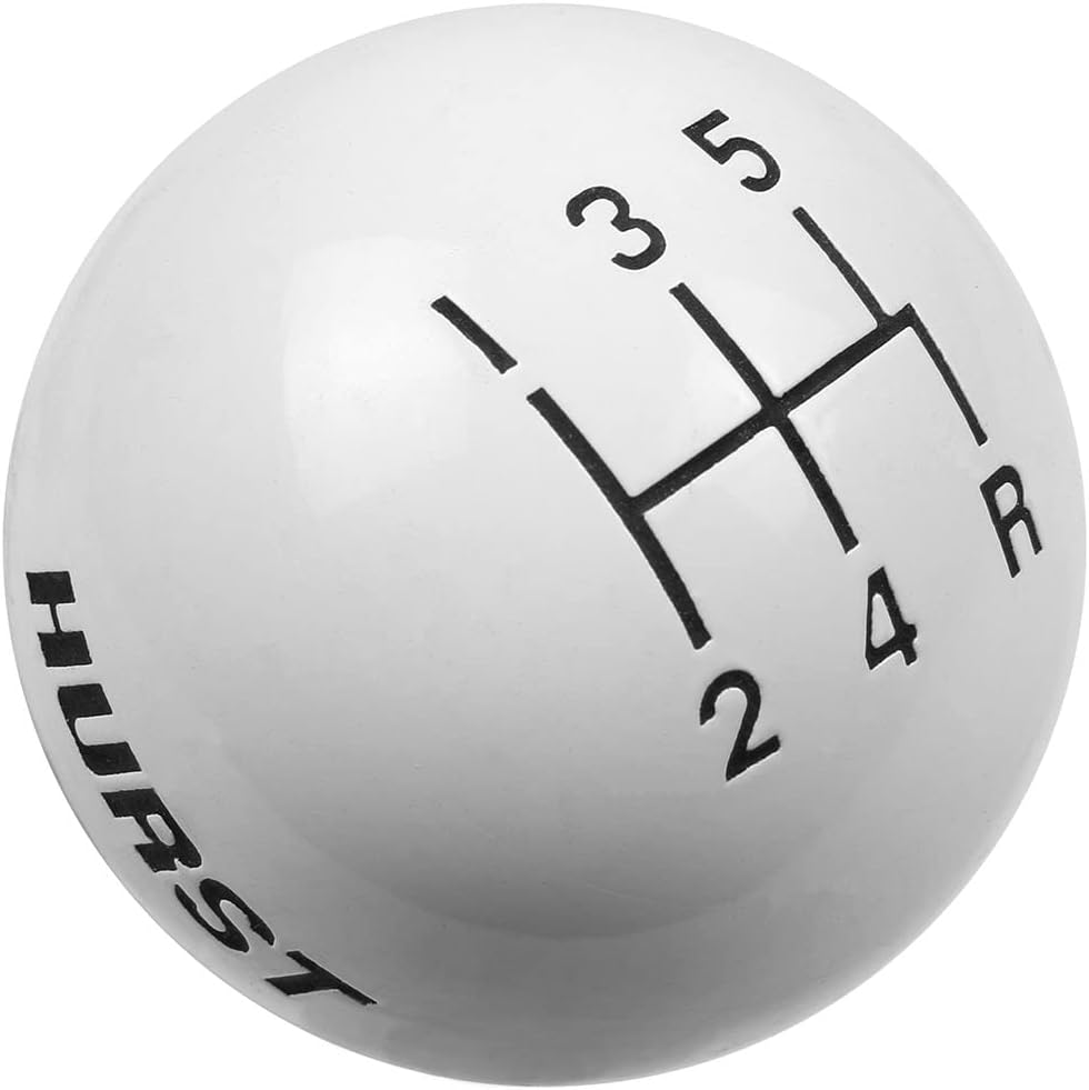 Hurst 1630025 White 5-Speed Replacement Shifter Knob