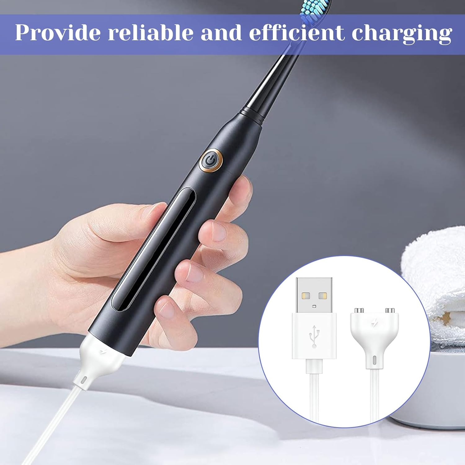 Magnetic Charger, 2Pcs Magnetic Charging Cable, Vibrator Charger 10MM/0.39'' Pitch, USB DC Cord Cable Replacement Charging Cord for Vibrators/Facial Cleanser/Electric Toothbrush