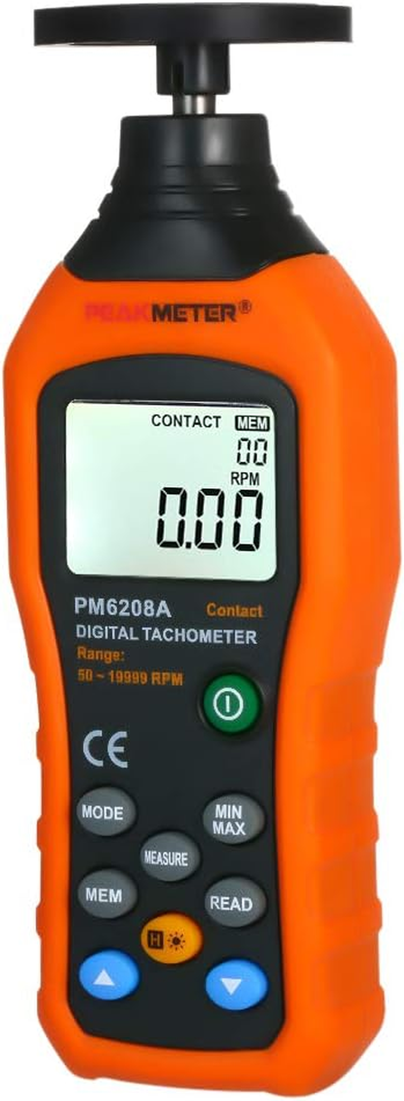 Yasao Digital Tachometer Handheld Contact Motor Tachometer LCD Speedometer Tach RPM Meter Contact-Type Digital Tachometer Wide Measuring Rang 50～19999Rpm image number 4