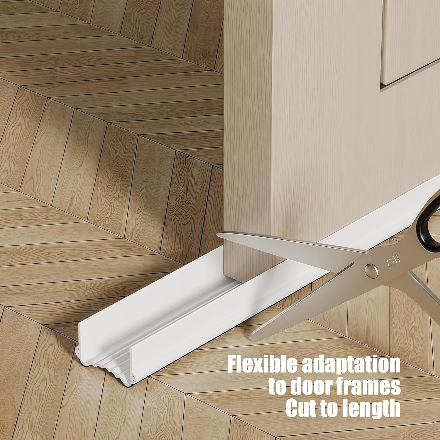 LAYOMI New Upgrade under Door Draft Stopper 39" - Double-Sided Mute Door Seam Seal Strip for Soundproofing and Noise Blocking (Black, for Door Thickness 3.5-5.5 Cm) image number 6