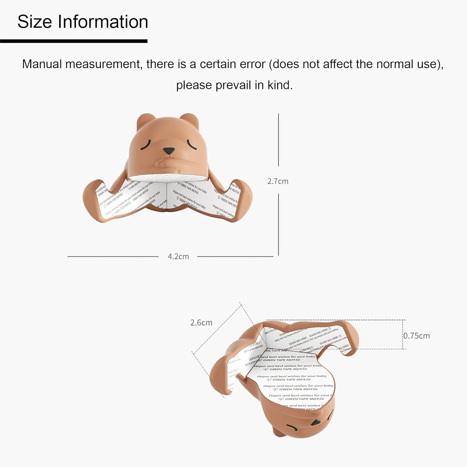 4 PCS Sleepy Bear Corner Protector Soft Corner Protector Corner Protectors Child Safety Cartoon Corner Protector Window Table Hemming Sticker Baby Corner Protection Safety Table Edge Protector