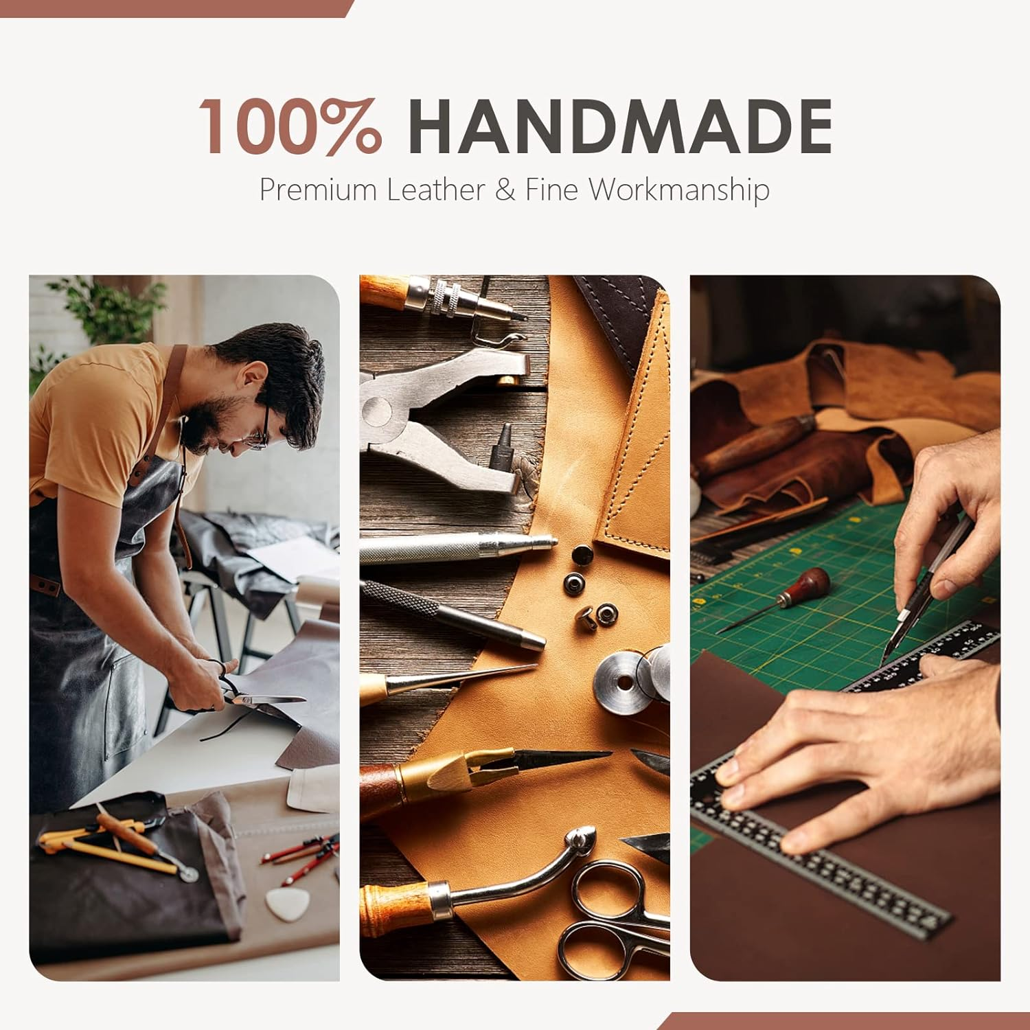 Leezmark 4 Pack Leather Bookmarks, Classic Stitched Bookmarks, Bookmarks with Leather Rope, Bookmarks, Bookmarks Gifts for Book Lovers, Readers, Bookmarks for Men and Women image number 1