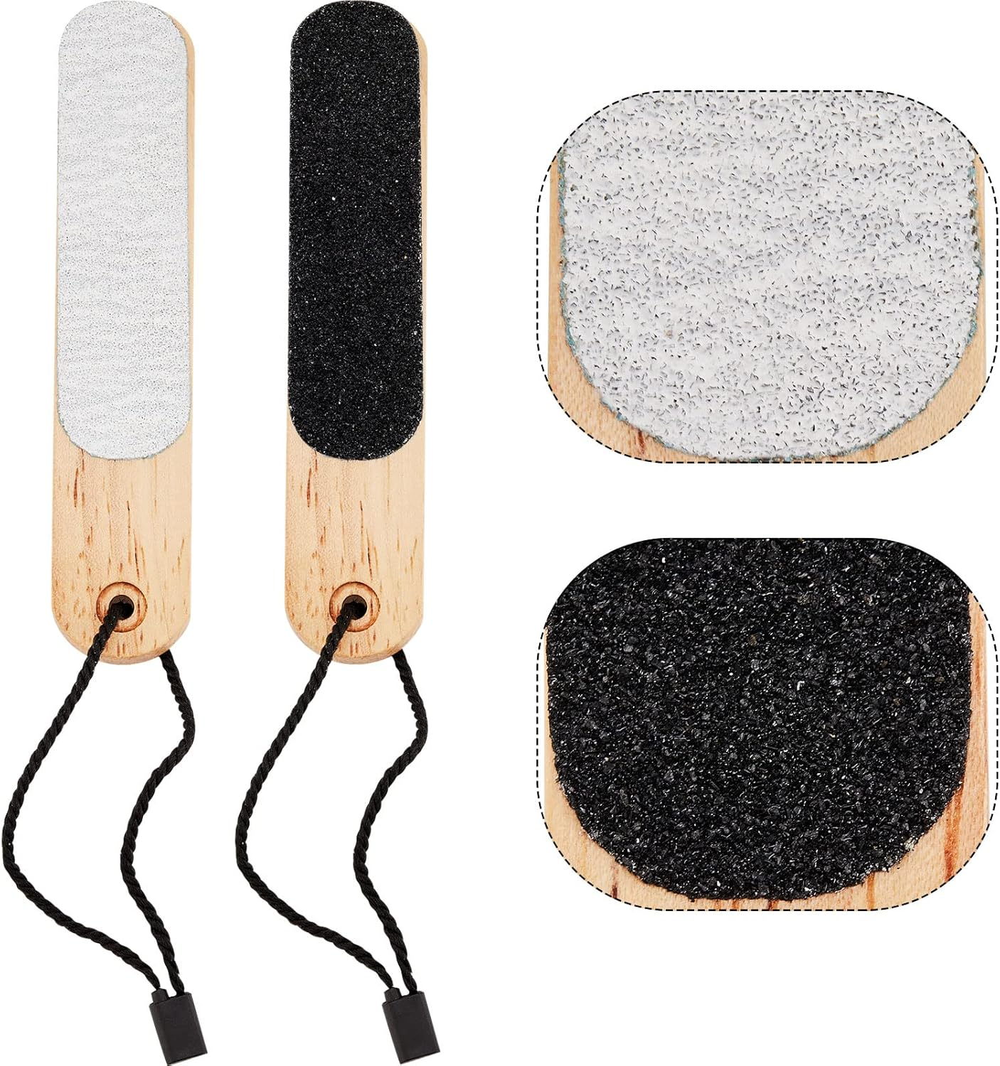 2 Pcs Double Sided Hand Finger File Strong Smooth Hands Pocket Sized for Travel with 20 Pcs Nail File Nail Buffering Files Emery Board Manicure Pedicure Tool for Flappers Cracks Gym Rock Climbing image number 5