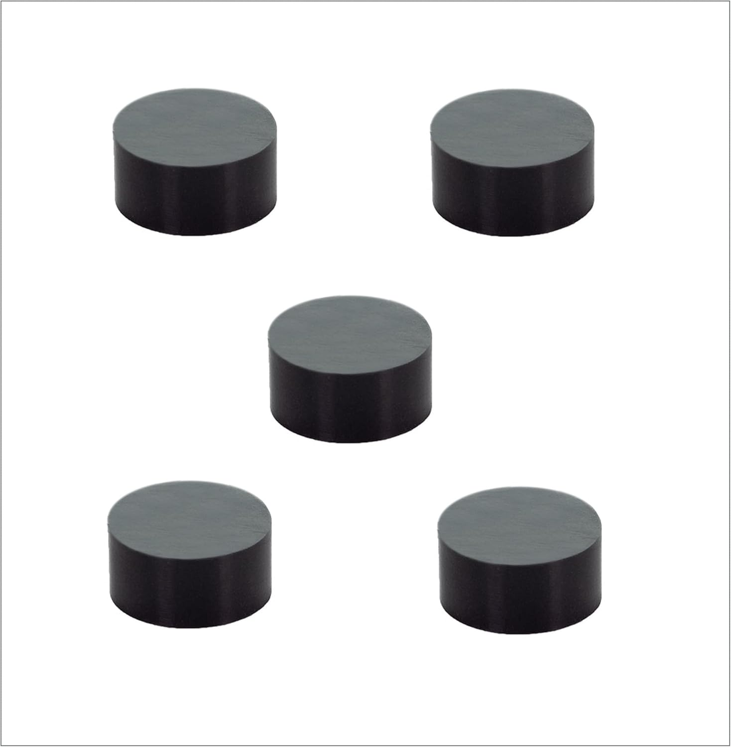 EVI Herrajes | Brass Door Stopper | &Oslash;35X18Mm | Wall Protector | Adhesive + Screw Fixing | Matte Finish | Great Adherence | Mod I-203-BLMT