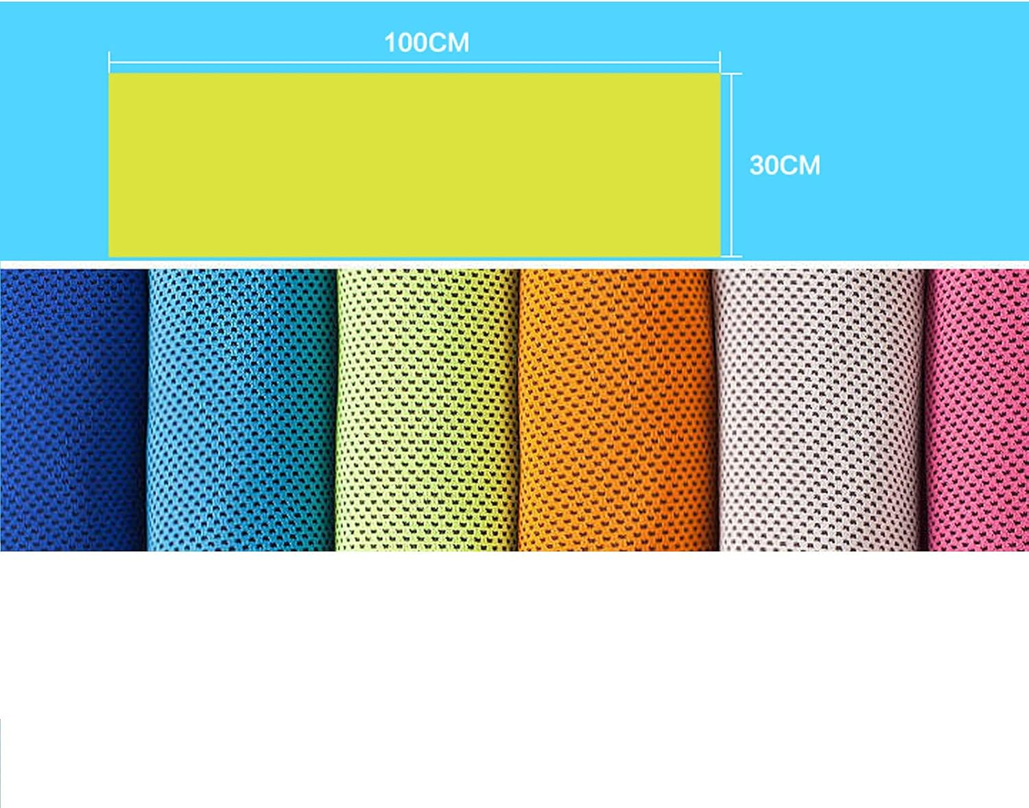 3 Pack Cooling Towel Instant Cooling for Running Workout Sweat Gym Sports Chill Soft Breathable with Container (Mix 1) image number 4