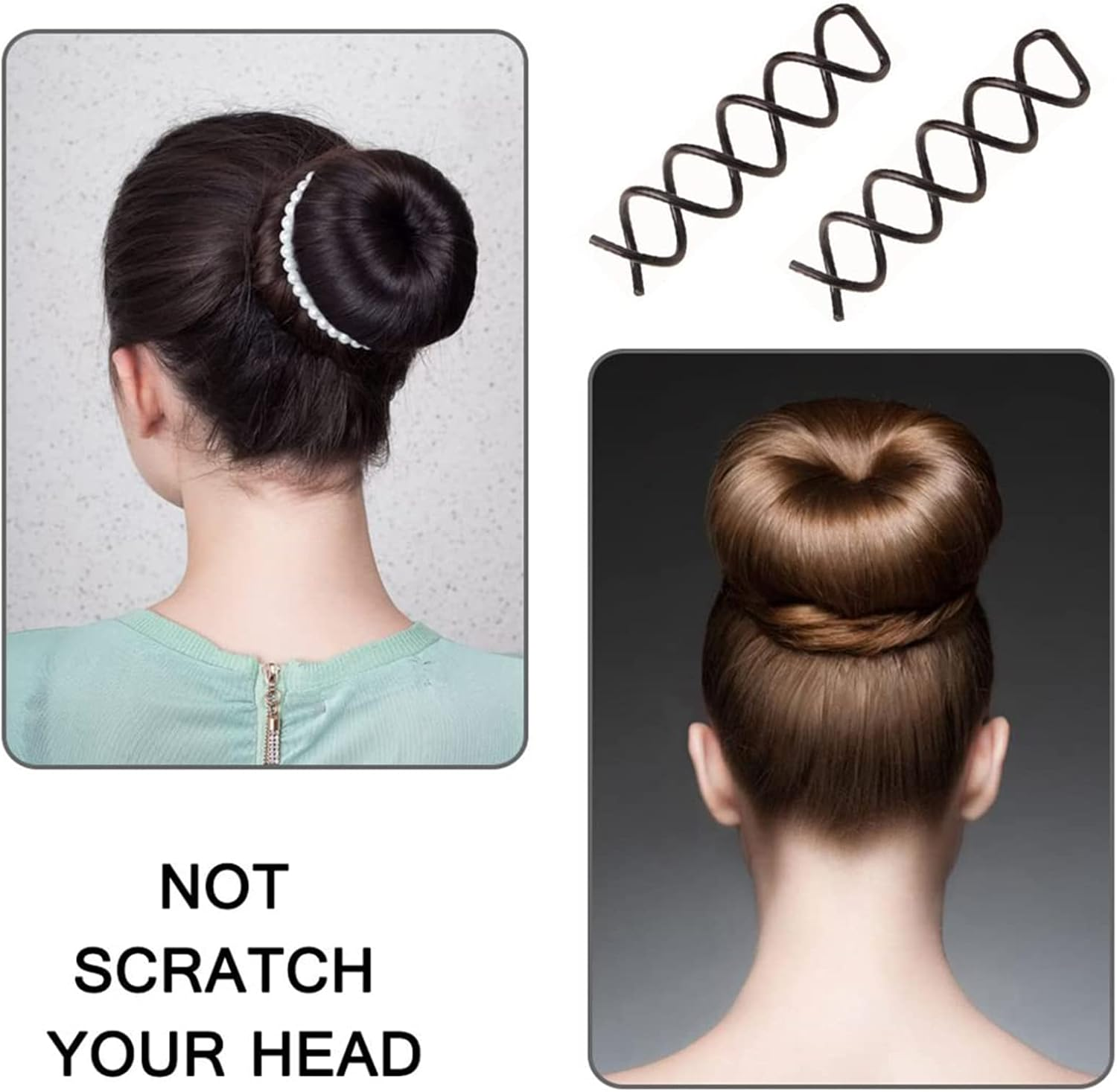 Pack of 20 Black Spiral Hair Clip Spiral Pin Spiral Hair Clip Spin Clip Bun Hair Pin for DIY Hair Style image number 5