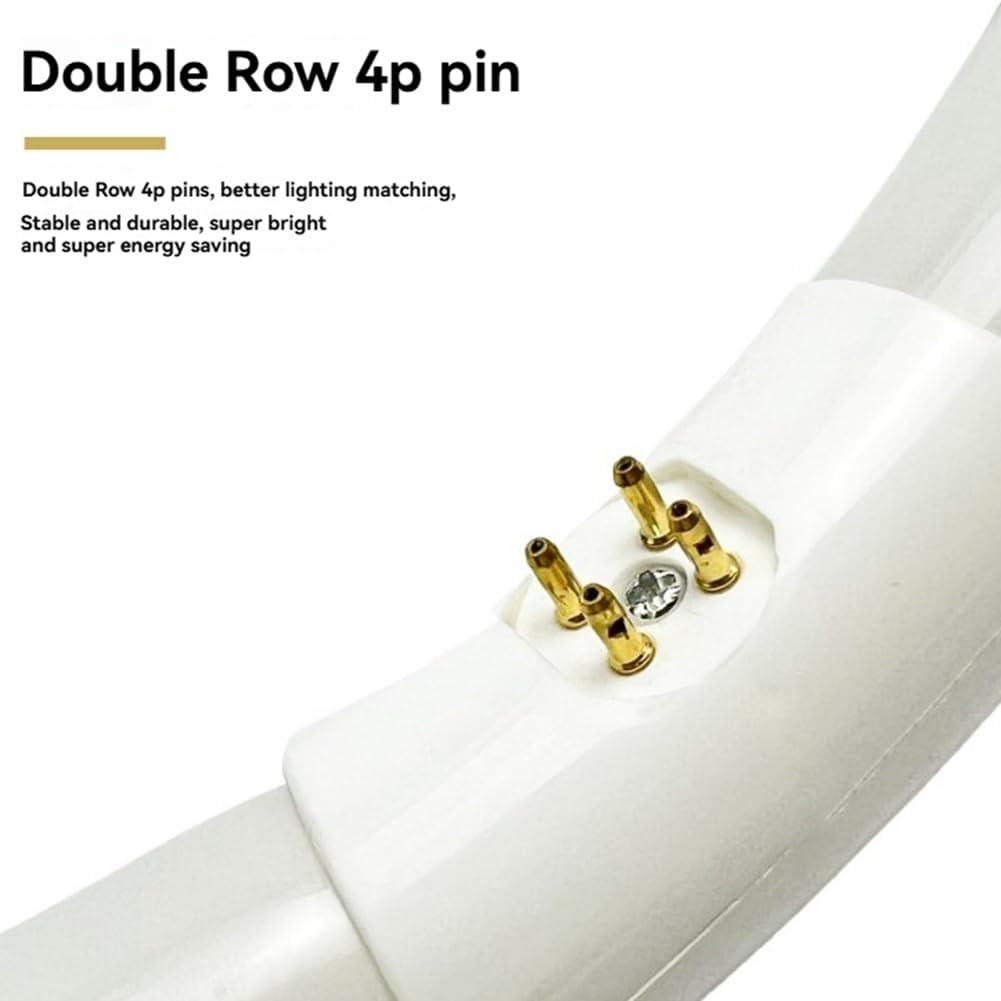 Xelea 2Pcs FC8T9/CW Circular Fluorescent Light Bulb,8Inch round T9 22W Circline Bulbs Replacement for Circle Ceiling Fixture image number 5