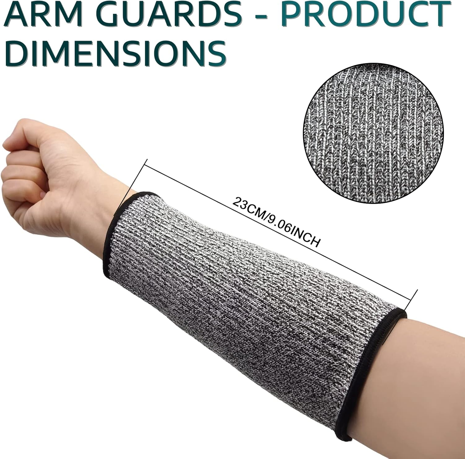 BLMHTWO 2 Pairs Cut Resistant Sleeves, Level 5 Arm Protection Sleeves Protective Arm Sleeves for Work Men Women Forearm Sleeve Gardening Sleeves Arm Protection for Garden Kitchen Cooking image number 3