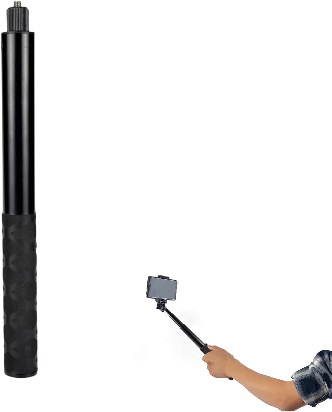 120Cm Invisible Selfie Stick Monopod for Insta360 ONE R/ X2/EVO and Gopro Action Cameras, Create Dynamic Shots with Bullet Time Effect, Universal Invisible Monopod Stick image number 5