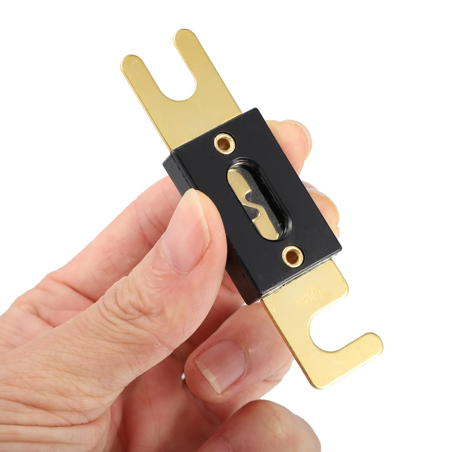 X AUTOHAUX 6Pcs 250A Gold Tone Plated ANL Fuse Universal Fit for Inverters Car Vehicle Truck Audio image number 2