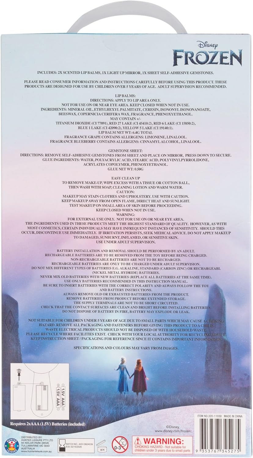 Frozen Light up Mirror with Lip Balm and Sheet Gemstones image number 2