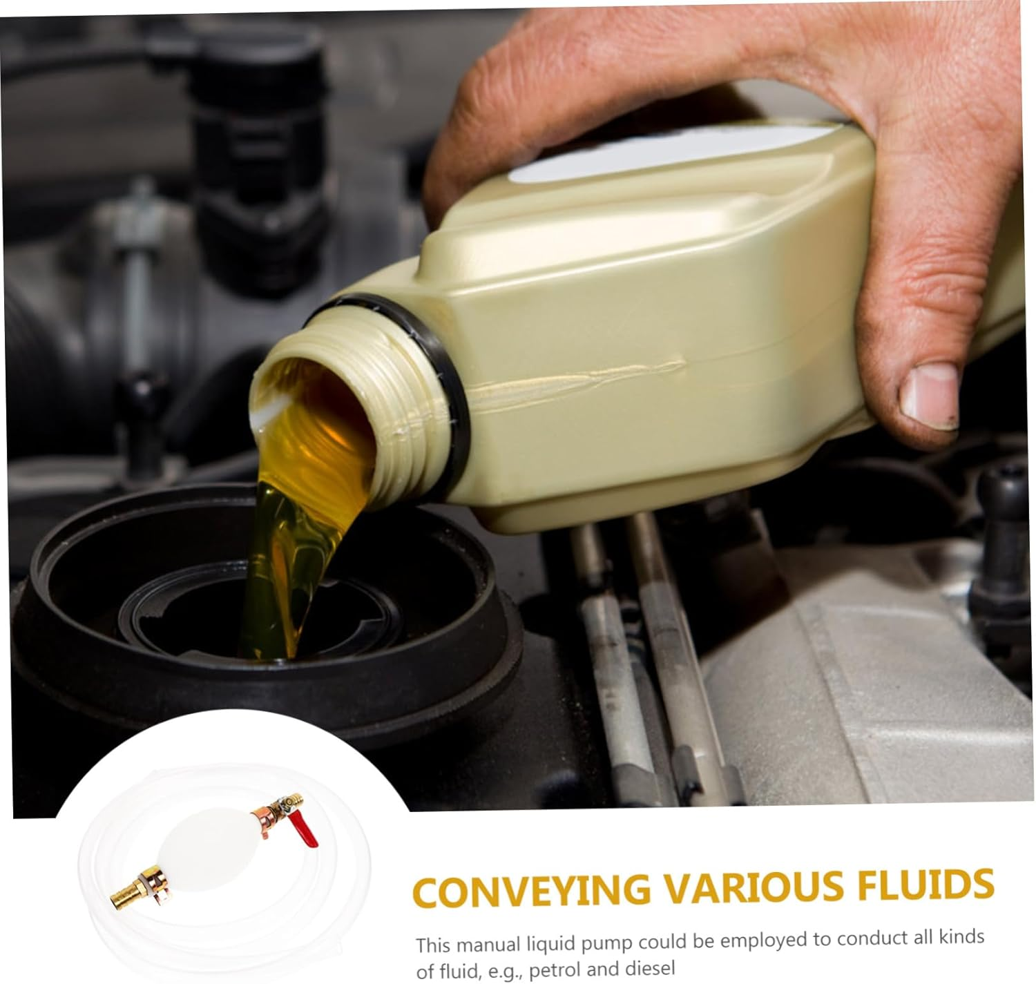 Manual Diesel Pump with Hose Portable Gasoline Conductor for Fluid Transfer Essential Tool for Truck Drivers and Workshops Durable Design for Long-Term Use image number 6