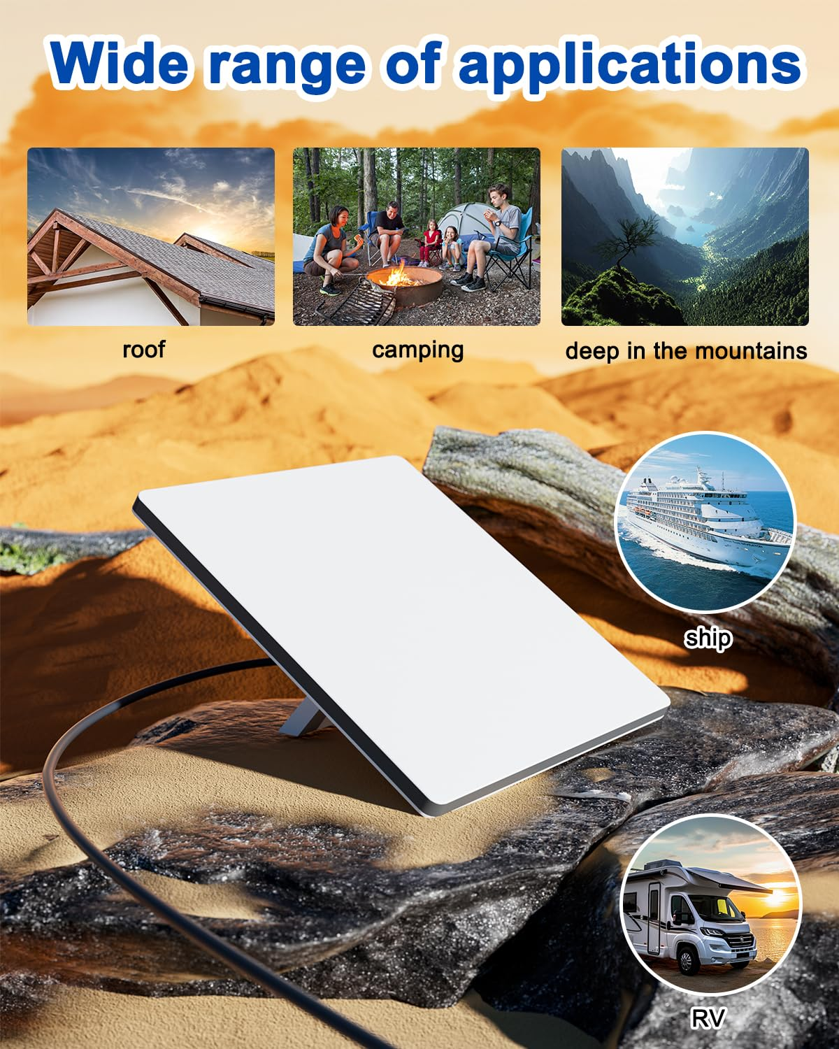 Starlink Cable Gen3 30M/100FT, CMX CMR Rated 26AWG Starlink Replacement Cable 2000Mbps, Starlink Rectangular Satellite Cable, Starlink Extension Cable, Starlink Ethernet Cable for Outdoor Indoor image number 2