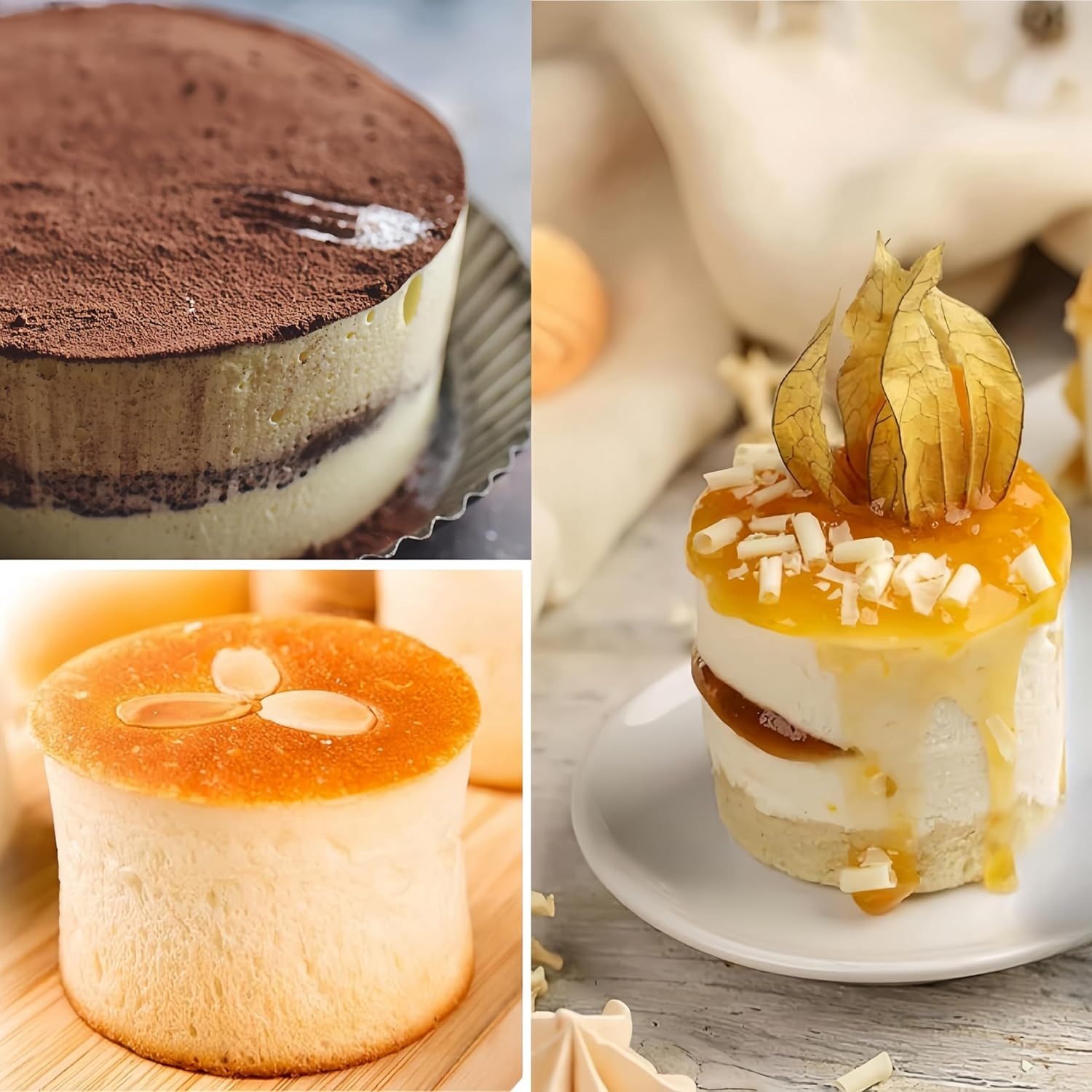 Round Mousse Circle Mold, 6 Pcs Stainless Steel Cake Ring Mold,Seamless Donut Cutter Ring Molds, for Ice Cream Cone Baking Cake Mousse Ring Cake 5 X 5 Cm image number 1