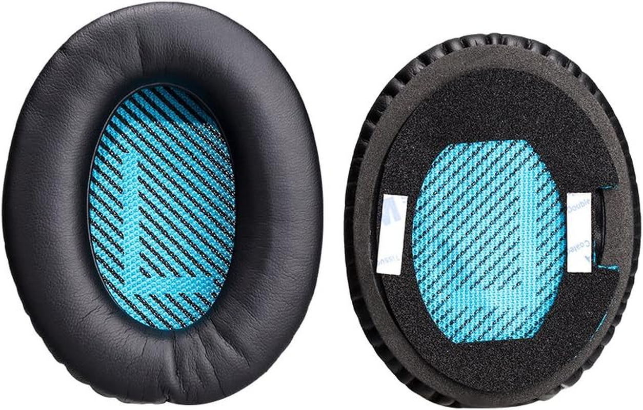 Replacement Ear Pads for Bose Quietcomfort QC25, AURTEC Headphones Earpads Cushion with Memory Form and Protein Leather, Black image number 3