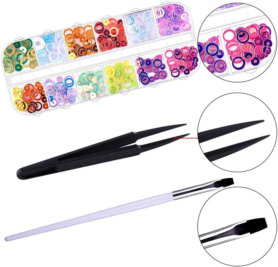 11 Boxes Nail Gems Nail Art Decoration Nails Diamonds with Pick up Tweezers image number 1