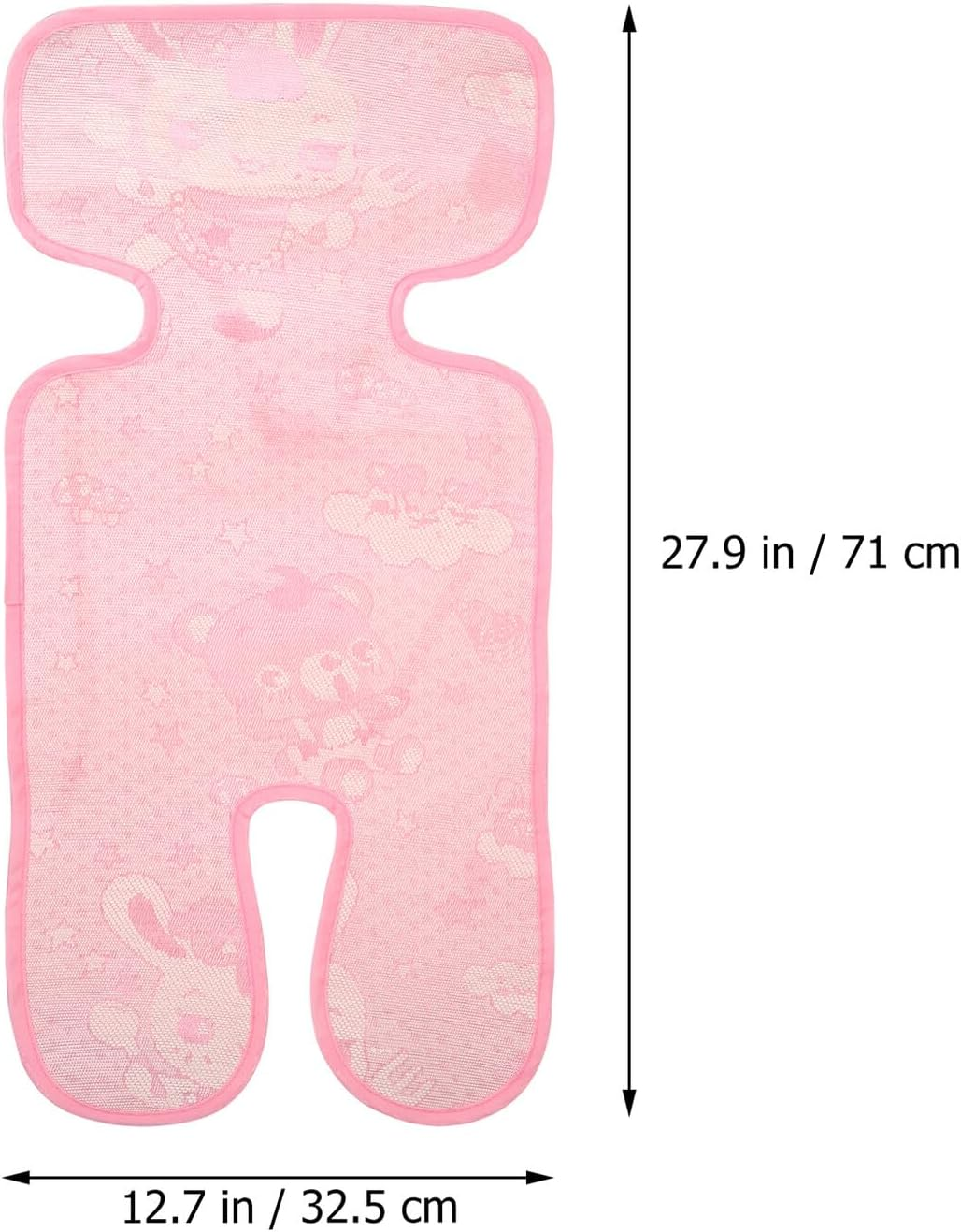 2Pcs Cooling Mat Set for Stroller and High Chair, Ice Silk and Non-Woven Fabric Thin Summer Seat Cushions, Breathable Cooling Pads for Carriage and Feeding Chair