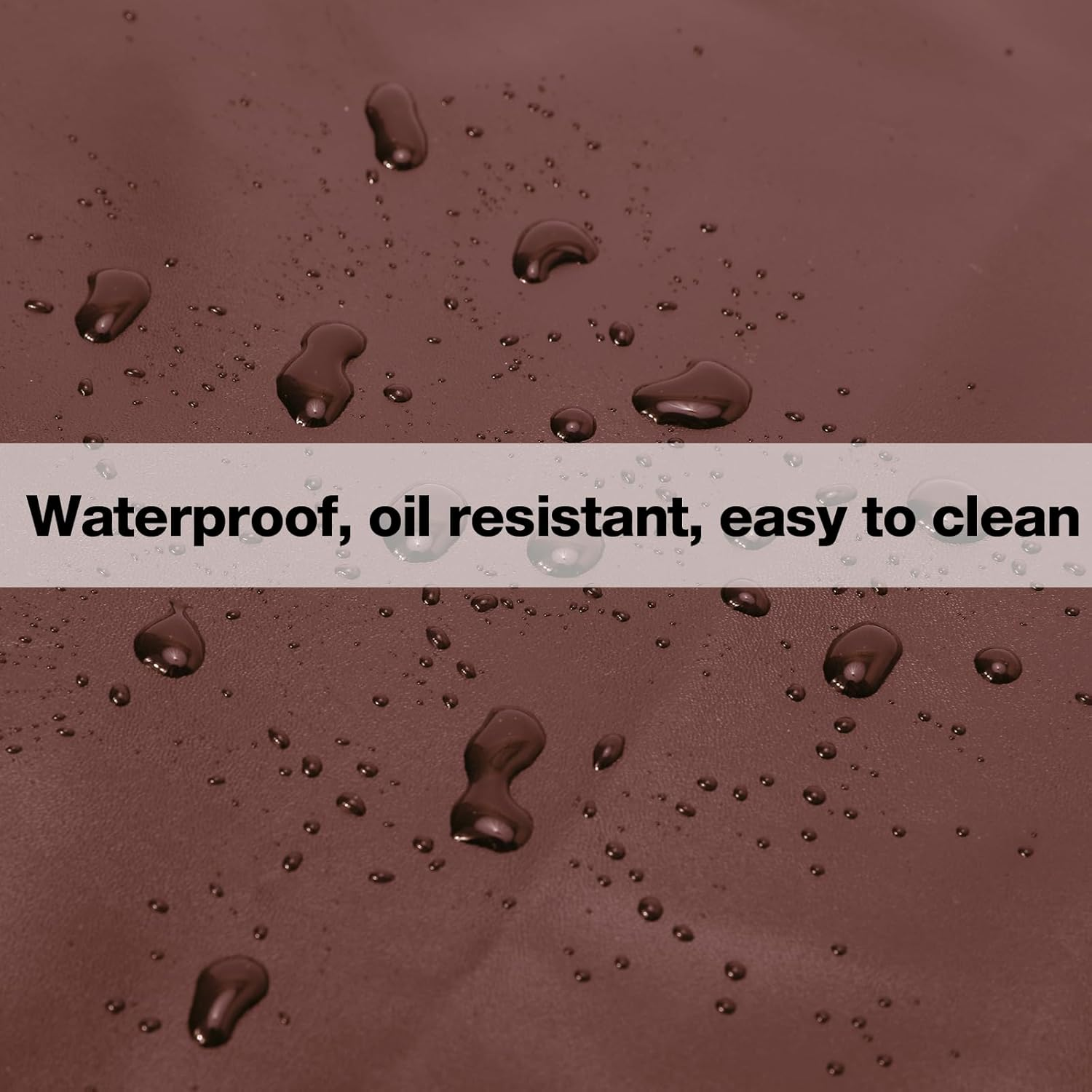 Funchaos Waterproof Apron, Heavy Duty Work Apron, Artificial Leather Apron Ideal for Chef,Butcher,Barber,Cleaning - Brown image number 3