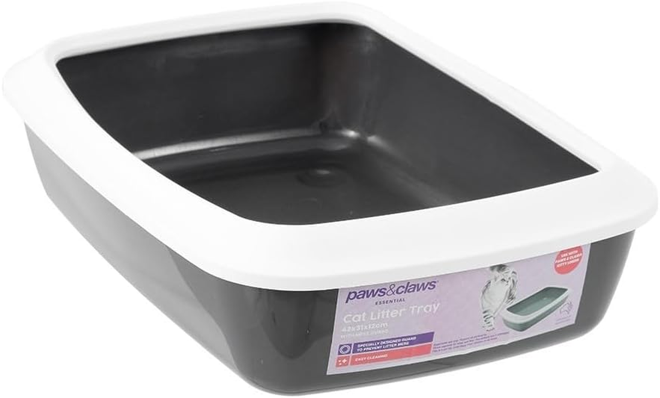 Paws & Claws Cat Litter Tray with Mess Guard, 42 X 31 X 12 Cm Size image number 1
