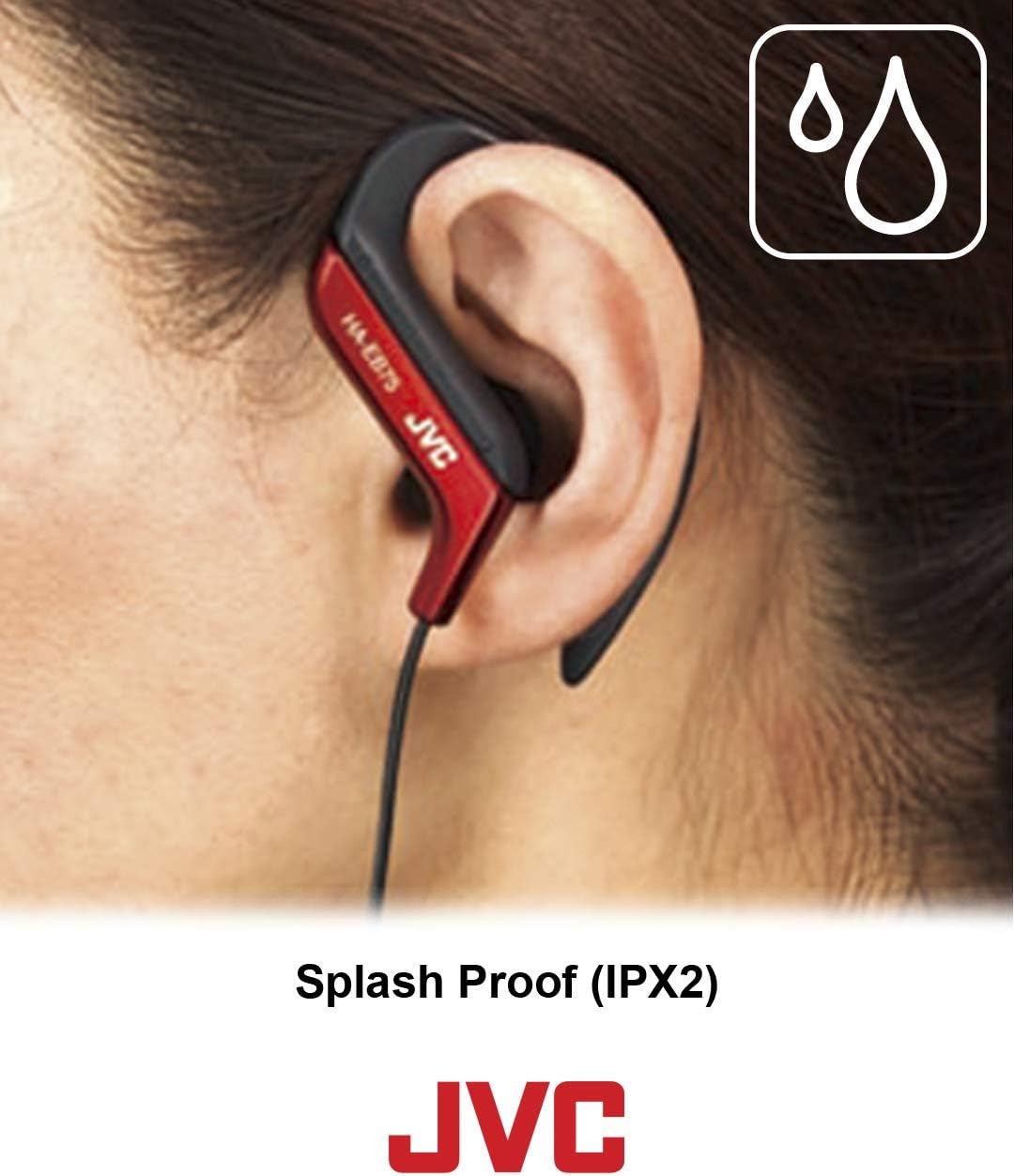 JVC HAEB75S Sports Clip Headphone (Silver) - Black/Silver image number 5