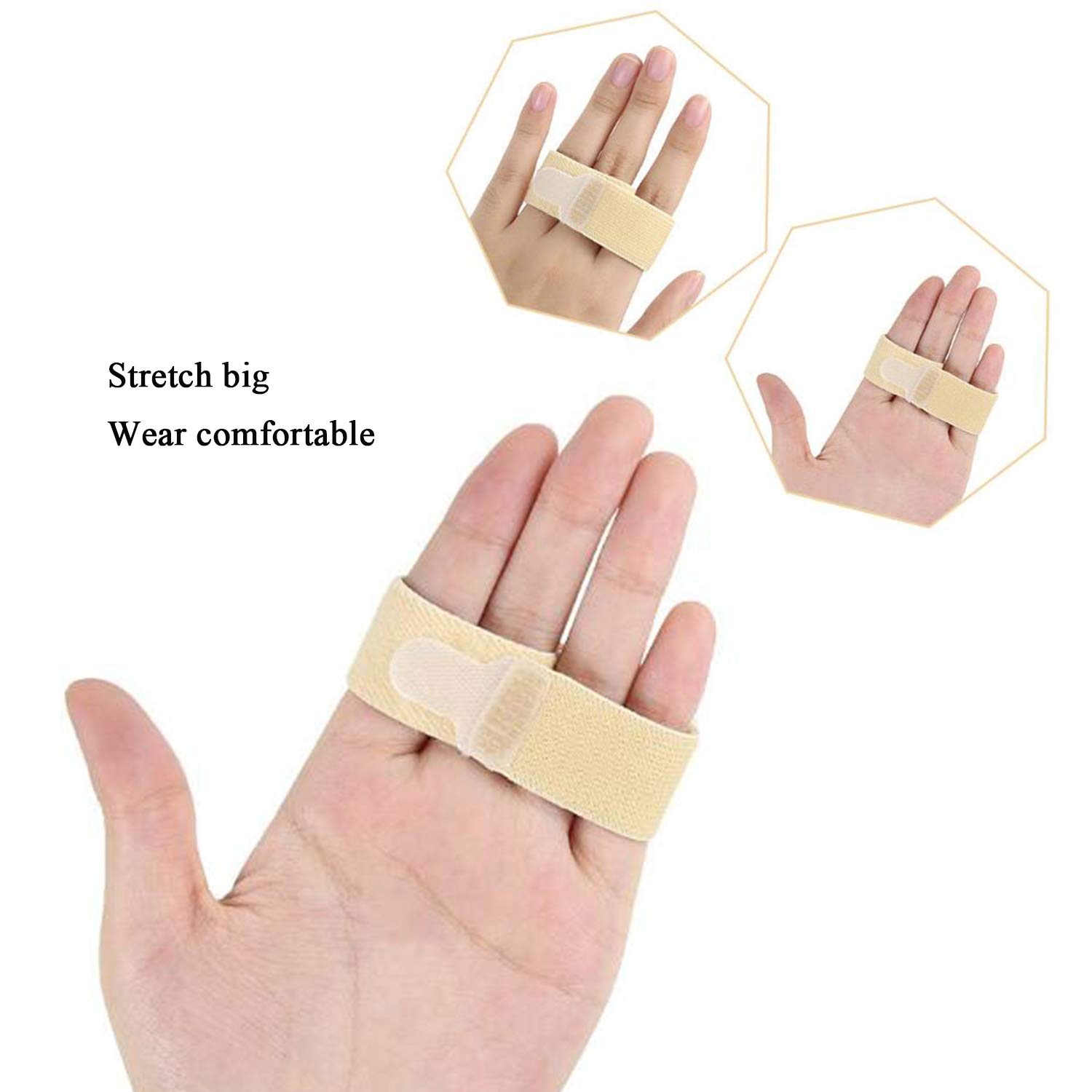 Broken Toe Separator Wrap 4 Pieces Hammer Toe -Toe Straightener, Cushioned Bandages- Elastic Toe/Finger Tape for Overlapping Toes, Sprained, Swollen, Dislocated, Fractured, Mallet image number 4