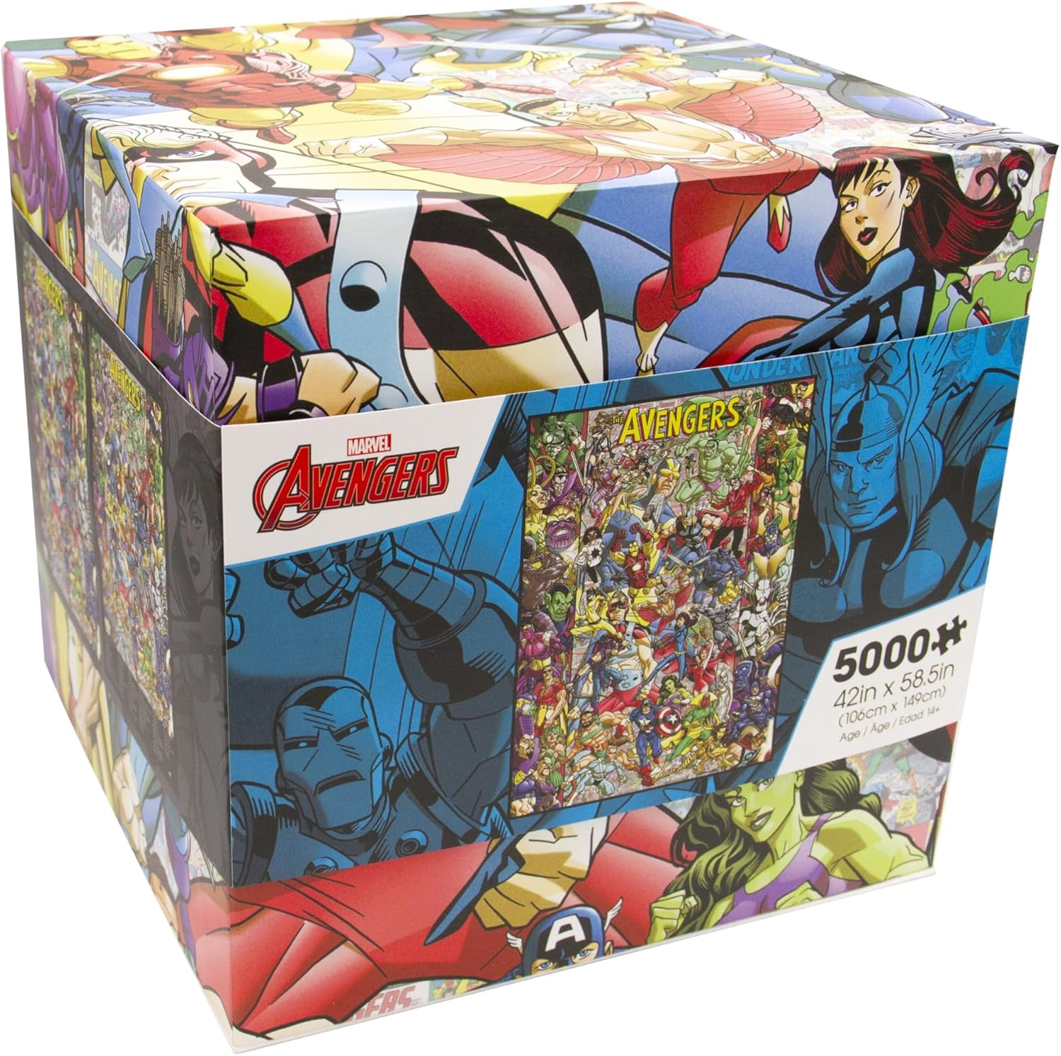 AQUARIUS Avengers 60Th Anniversary S000Pc Puzzle (5000 Piece Jigsaw Puzzle) - Glare Free - Precision Fit - Officially Licensed Marvel Merchandise & Collectibles - 58.8 X 42 Inches image number 3