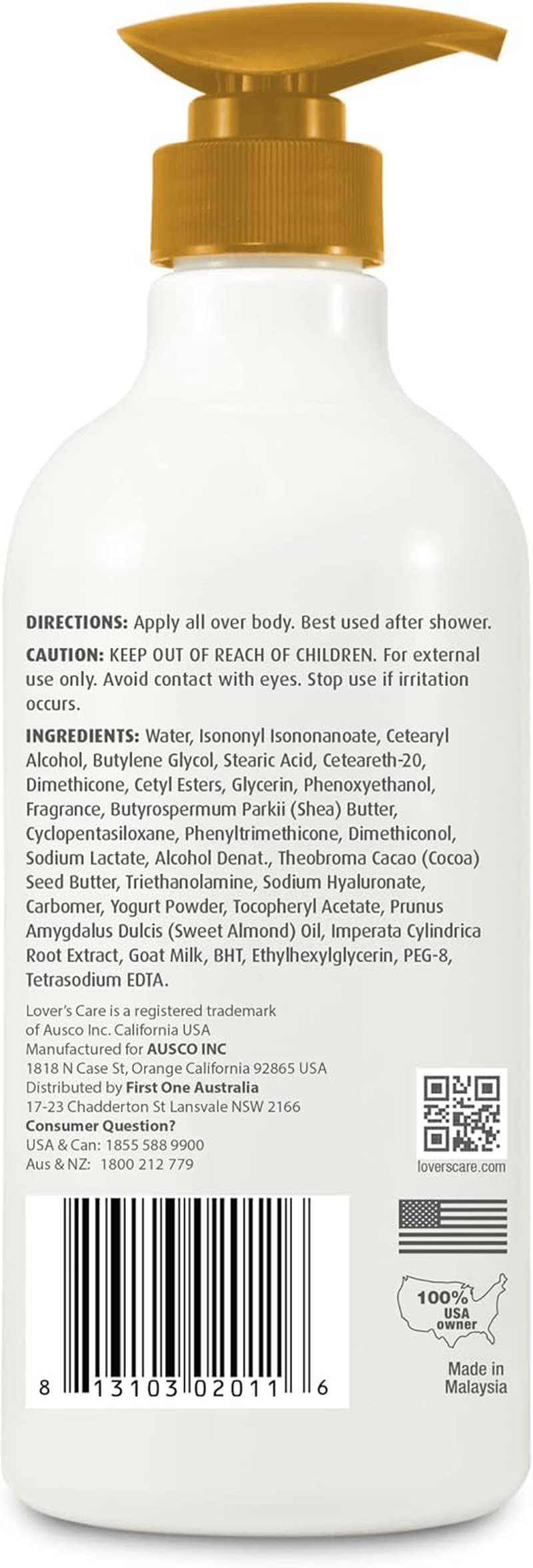 Combo Pack - Lovercare Goat'S Milk Almond Oil & Cocoa Butter Body Wash 1200Ml - Hand & Body Lotion 800Ml image number 4