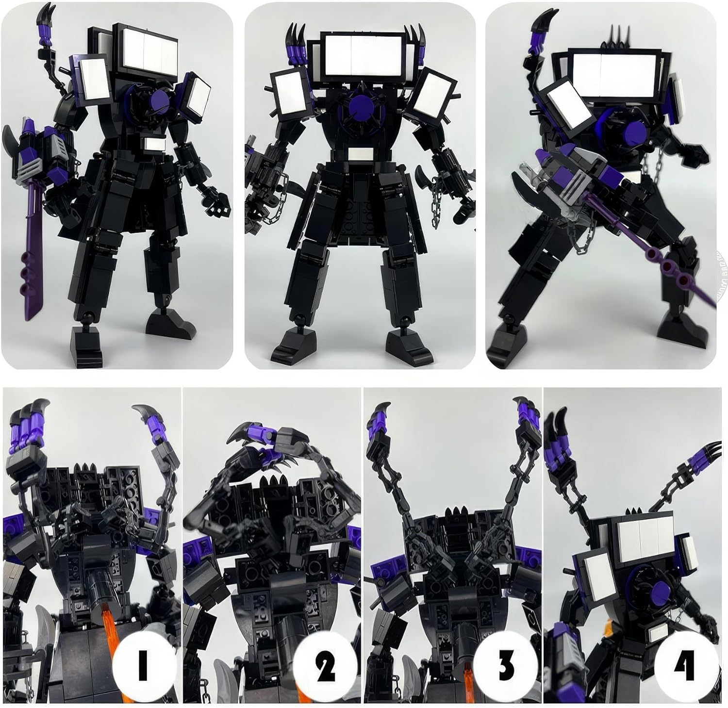 Upgraded Titan TV Man Skibidi Toilet Building Blocks Modelo, TV Man Toy Gifts for Mens Toy Video Game Fans Age 15+ (396 Pieces) TX-678 image number 2