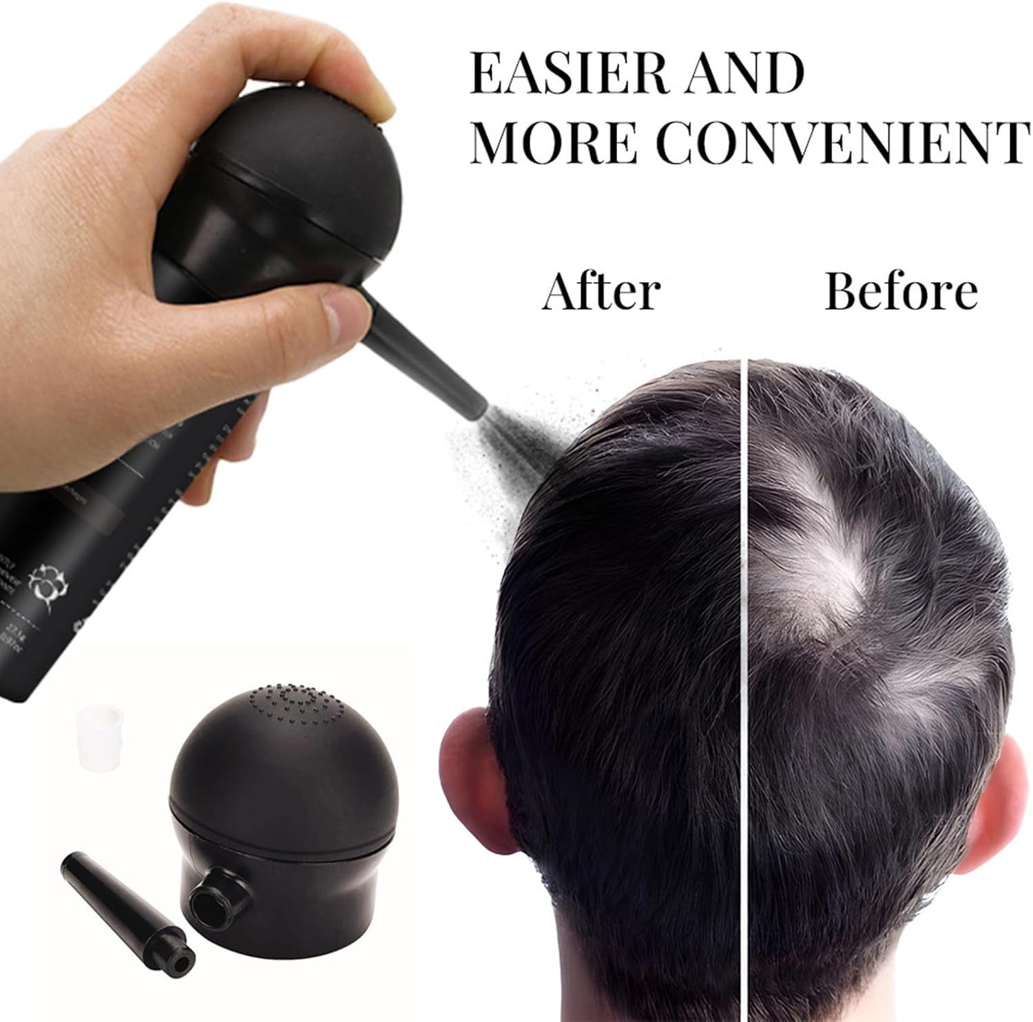 Hair Fiber Applicator - Pump Sprayers, Portable Hairline Concealer Nozzle | Effortless Image Upgrade Scalp Concealer Hair Fiber Nozzles, Hair Thickeners Hair Optimizers for Women and Men image number 1