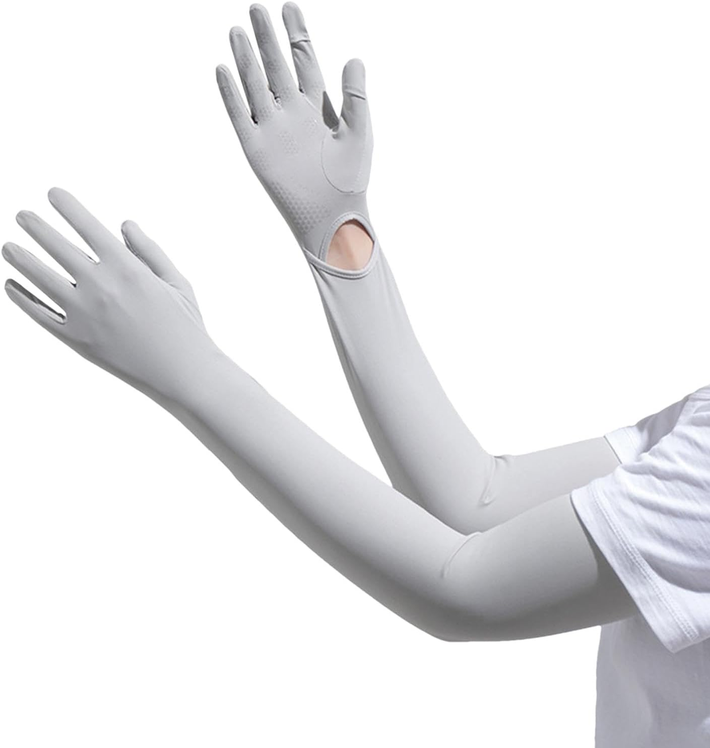 Shurzzesj Women'S Summer Gloves, Women'S Driving Gloves, Soft High Elasticity UV Gloves for Sun Protection &ndash; Long Quick Dry Sun Gloves for Girls