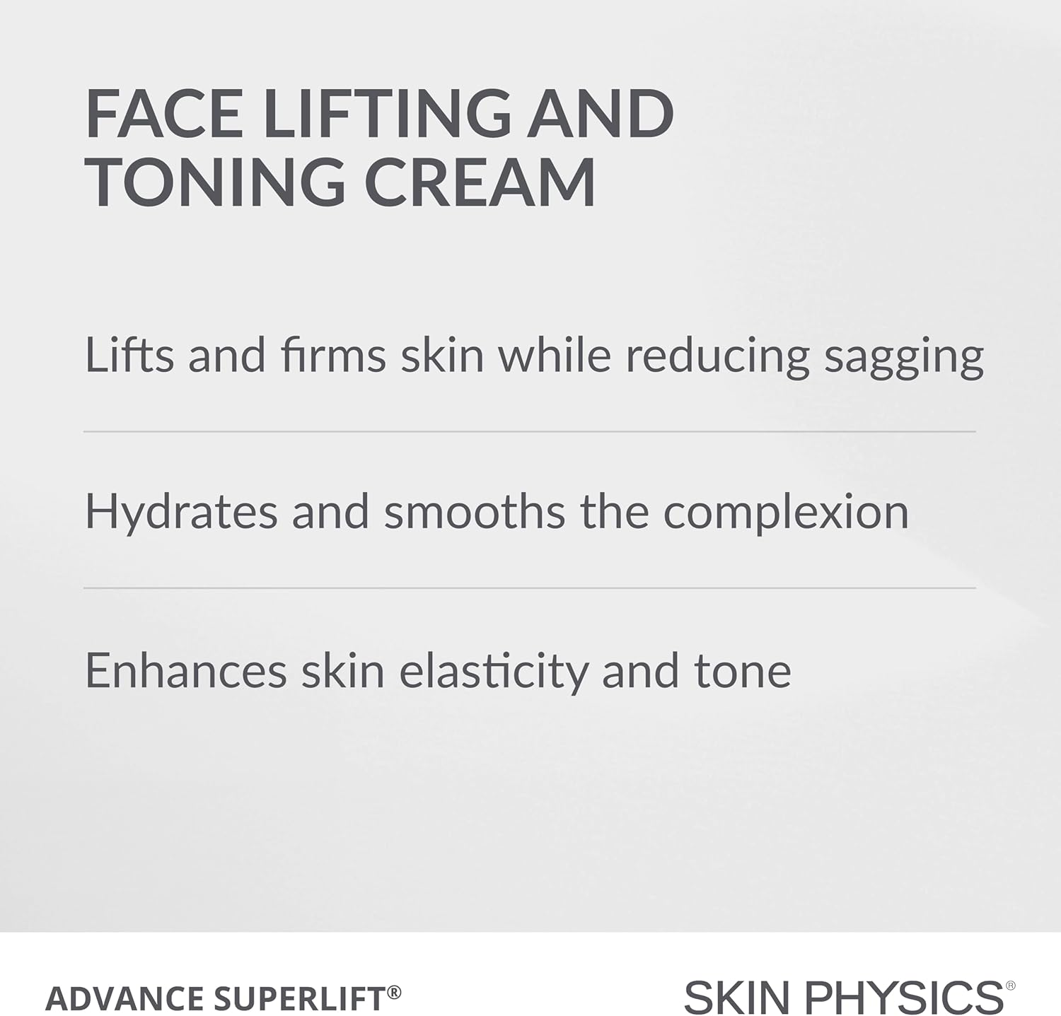 Skin Physics SUPERLIFT Face Lifting & Toning Cream 50Ml &ndash; Anti-Ageing Wrinkle、Firming & Hydrating Face Cream, Lifting Moisturiser for Women