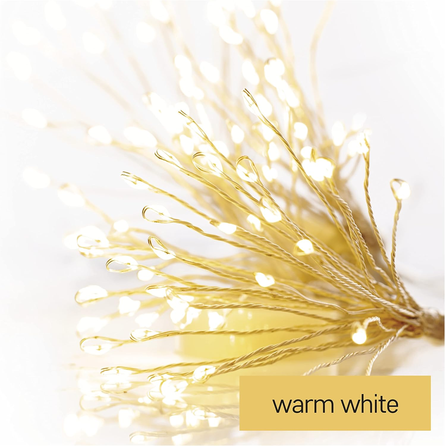 EMOS LED Fairy Lights Warm White for Indoor Use, 2.35 M Long Fireworks Christmas Fairy Lights Nano, 6 Hour Timer Function, Power Supply and Transformer, for Parties, Christmas, Transparent Cable image number 1