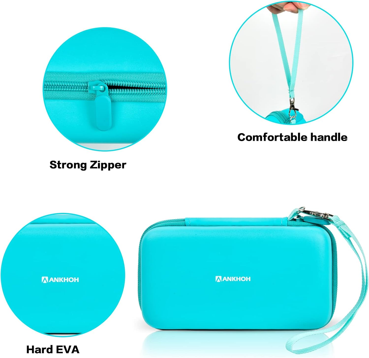 ANKHOH Case Compatible with 3Doodler Start+ Essentials (2023) for 3D Pen Set for Kids, Storage Organizer Holder for Printing Filament Refill and Micro-Usb Charger, All Green-Bag Only - Pink image number 5