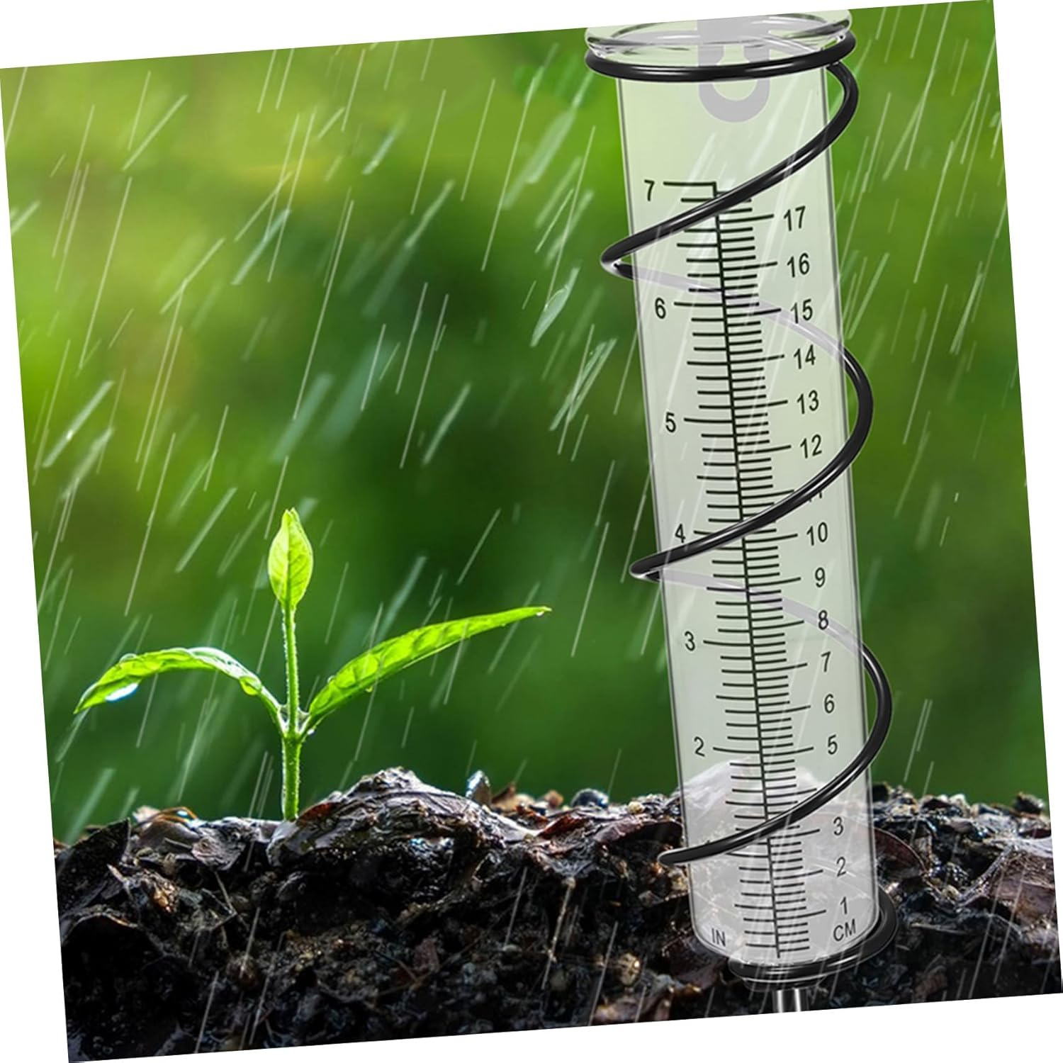 Totority 3Pcs Freeze Plastic Rain Gauge with Clear Scale for Accurate Outdoor Measurement Deck Garden Lawn Cold Resistant and Crack Resistant Weatherproof Tool image number 4