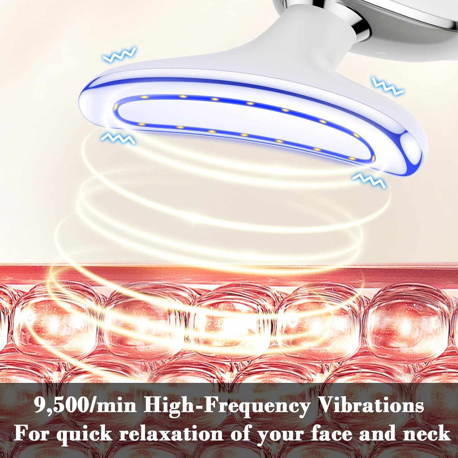 DOCOCO Face and Neck Massager, 45&deg;C Thermal Red Light Therapy for Face, Portable Facial Massager for Skin Tightening, Face Lift, Face Sculpting Tool
