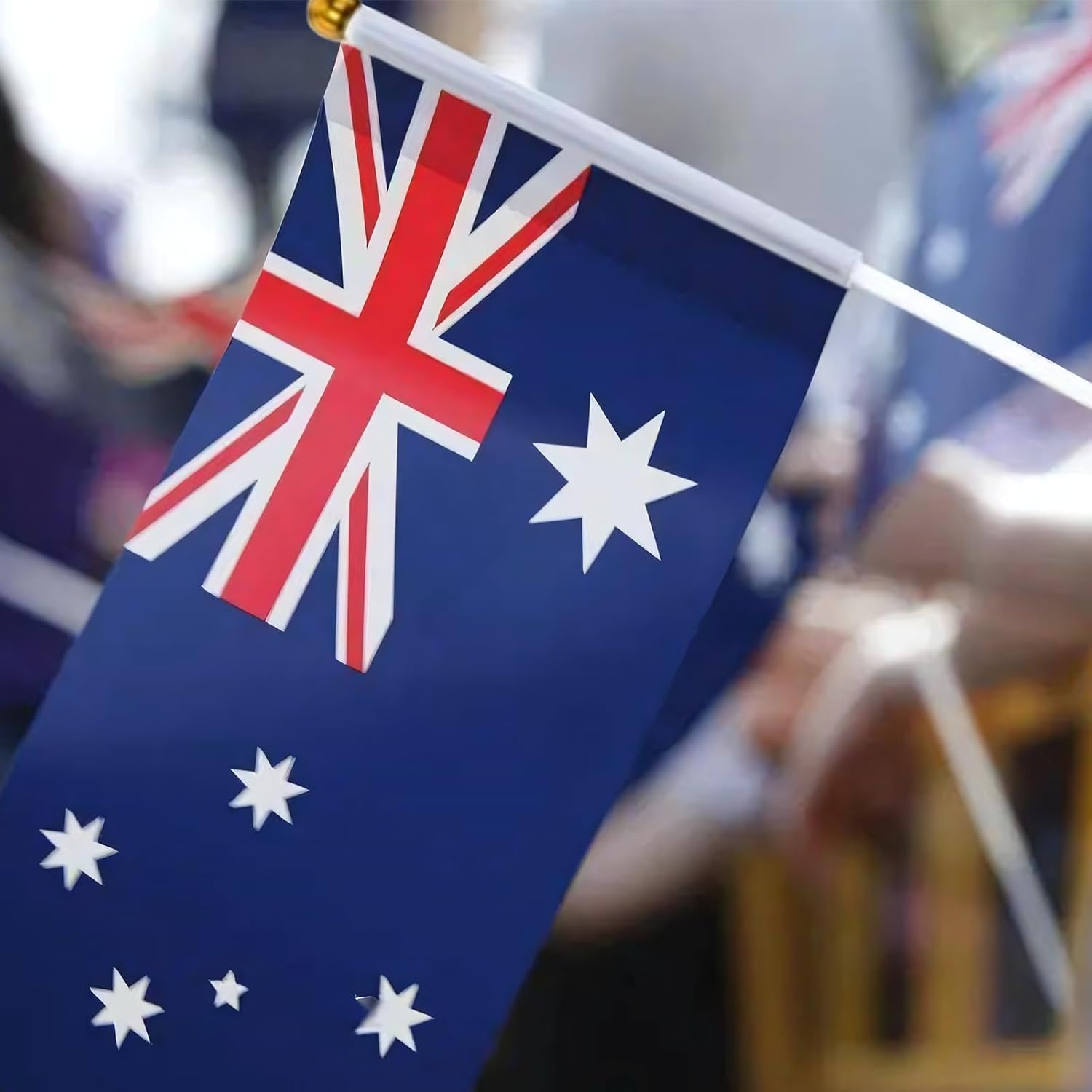 Fiohiros 15 Pcs 5.5X8.3 in Australia Hand Waving Flag, Australia Day Flag, Australian Flag Set, Flags Australia, Australian Flags Small, Australia Day Car Flags