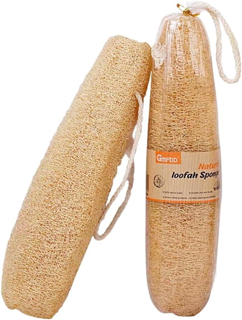 Catchu Whole Loofah Sponges Bursh, Quality Organic Luffa Softness Bath Shower, Cutability Natural Uncompressed Loofah Scrupper, Dish Clean Brush - Pack of 2 image number 3