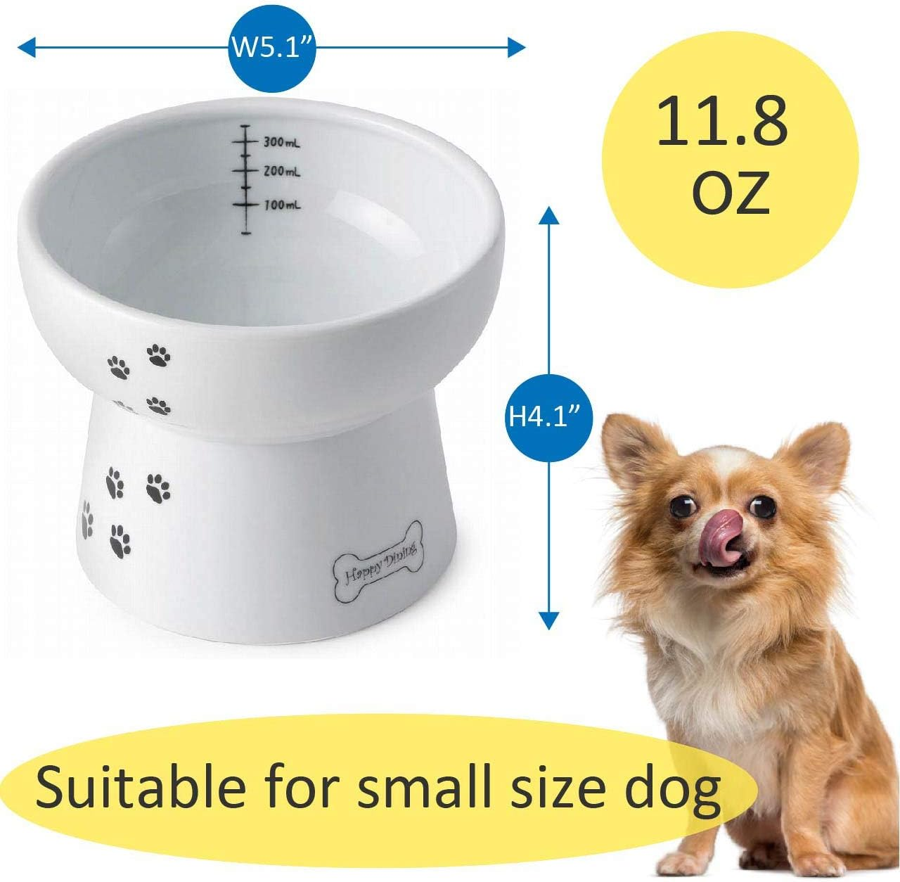 Necoichi Raised Dog Water Bowl image number 4