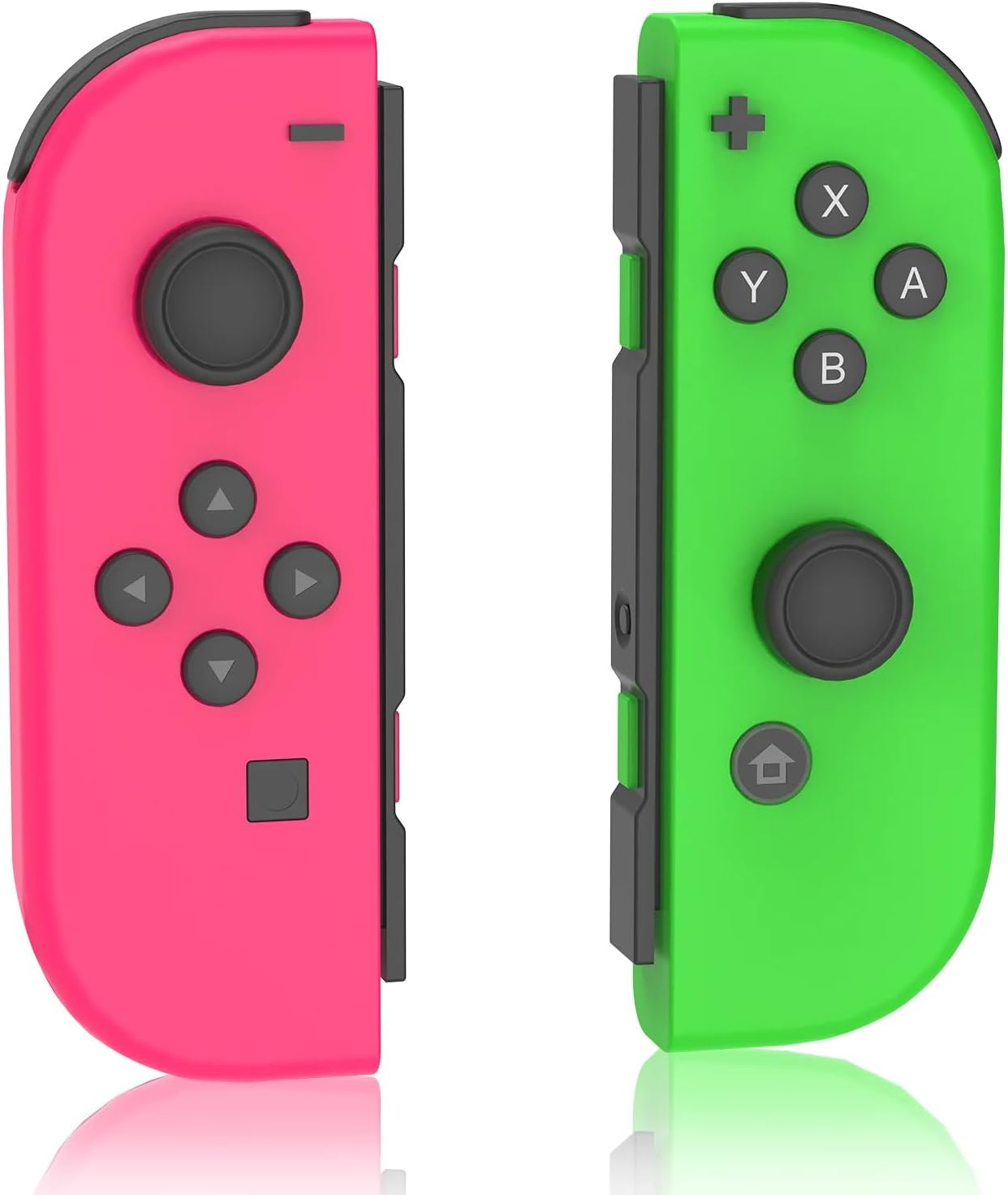 Joy Cons for Switch Controllers, Wireless Replacement for Switch, Left and Right Controllers Support Sports Dual Vibration/Wake-Up/Motion Control/Screenshot Function (Green and Pink) image number 4