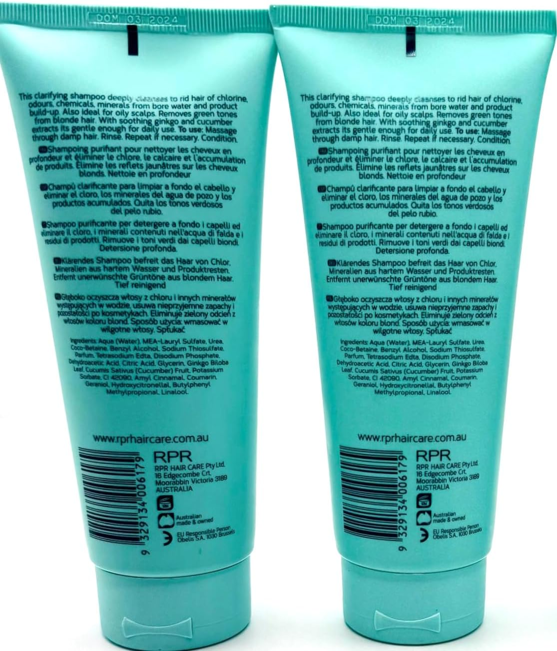 RPR De-Chlorinate My Hair Shampoo 200 Ml X 2 Set image number 1