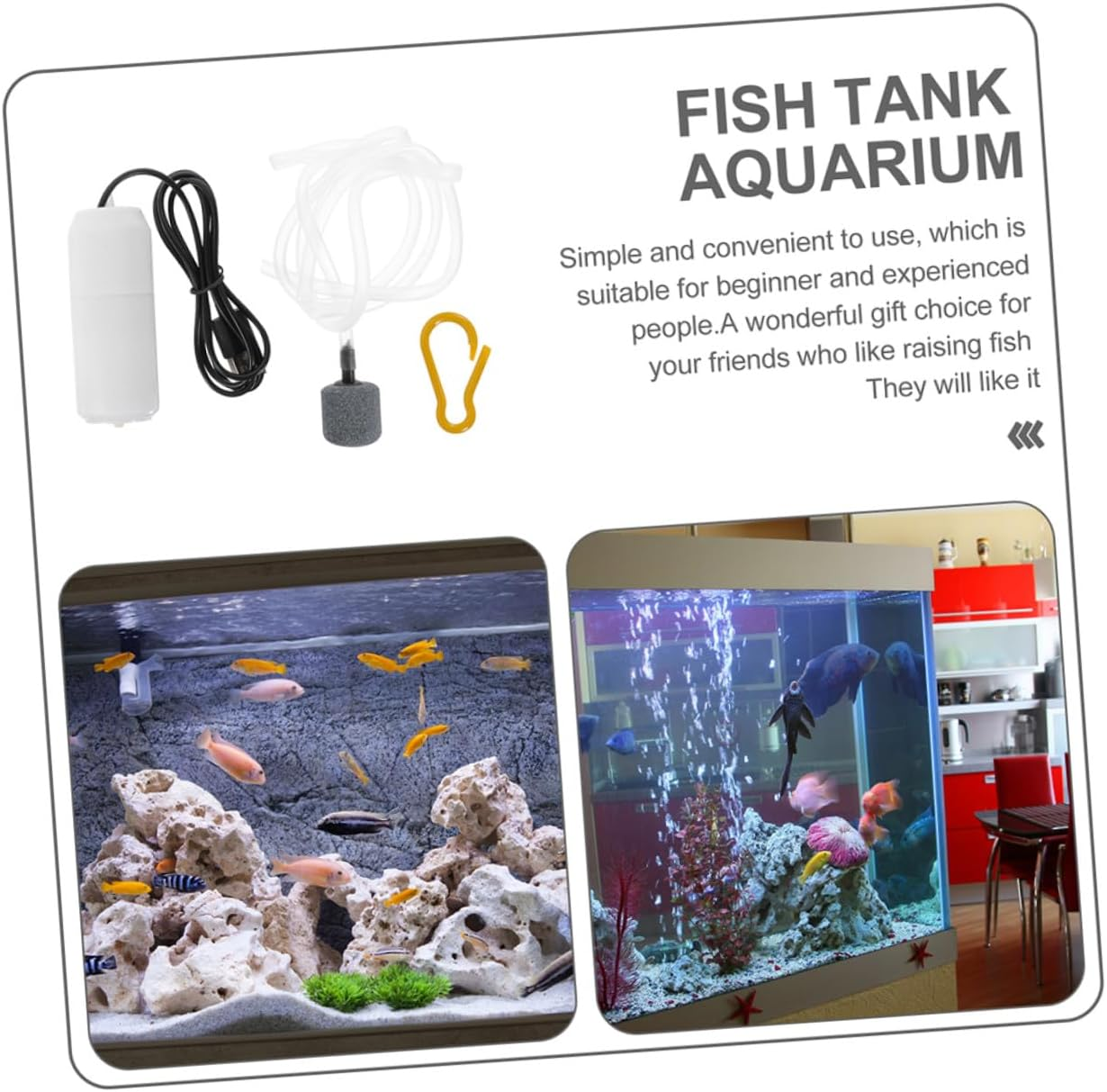 COHEALI 2 Sets Rechargeable Fish Tank Oxygen Pump Quiet USB Aquarium Air Pump with Low Power Consumption High-Grade Plastic Energy-Saving Aerator for Home and Professional Use Random Color image number 4