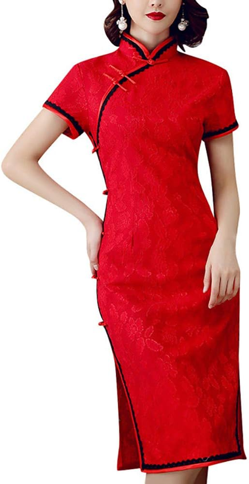 Cheongsam Dress Sleeveless Mandarin Collar Sexy High Slit Chinese Cocktail Party Bodycon Costume Hollow Out Bust Outfit