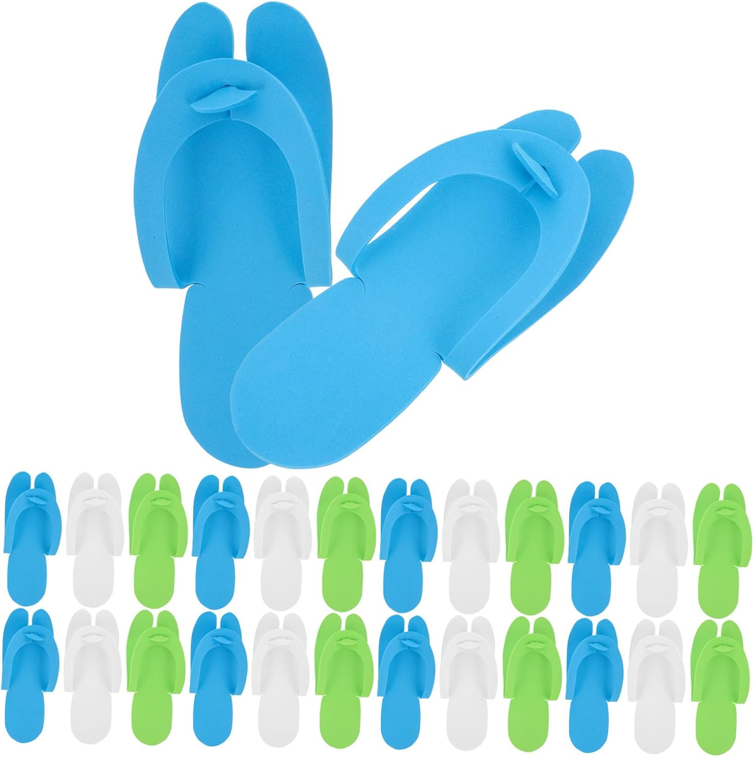 24 Pair Disposable Folding EVA Slippers Unisex Lightweight Breathable Travel Hotel Single Use Slip Resistant Indoor Footwear for Guests Mixed Colors