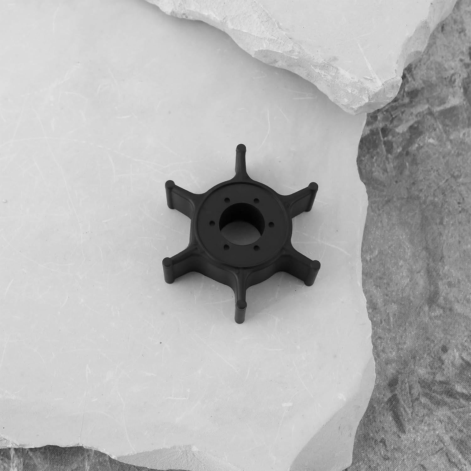 YINETTECH Water Pump Impeller Replacement Part 6E0-44352-00-00 Compatible with YAMAHA 4HP & 5HP or Compatible with MARINER 2-Stroke Outboards image number 3