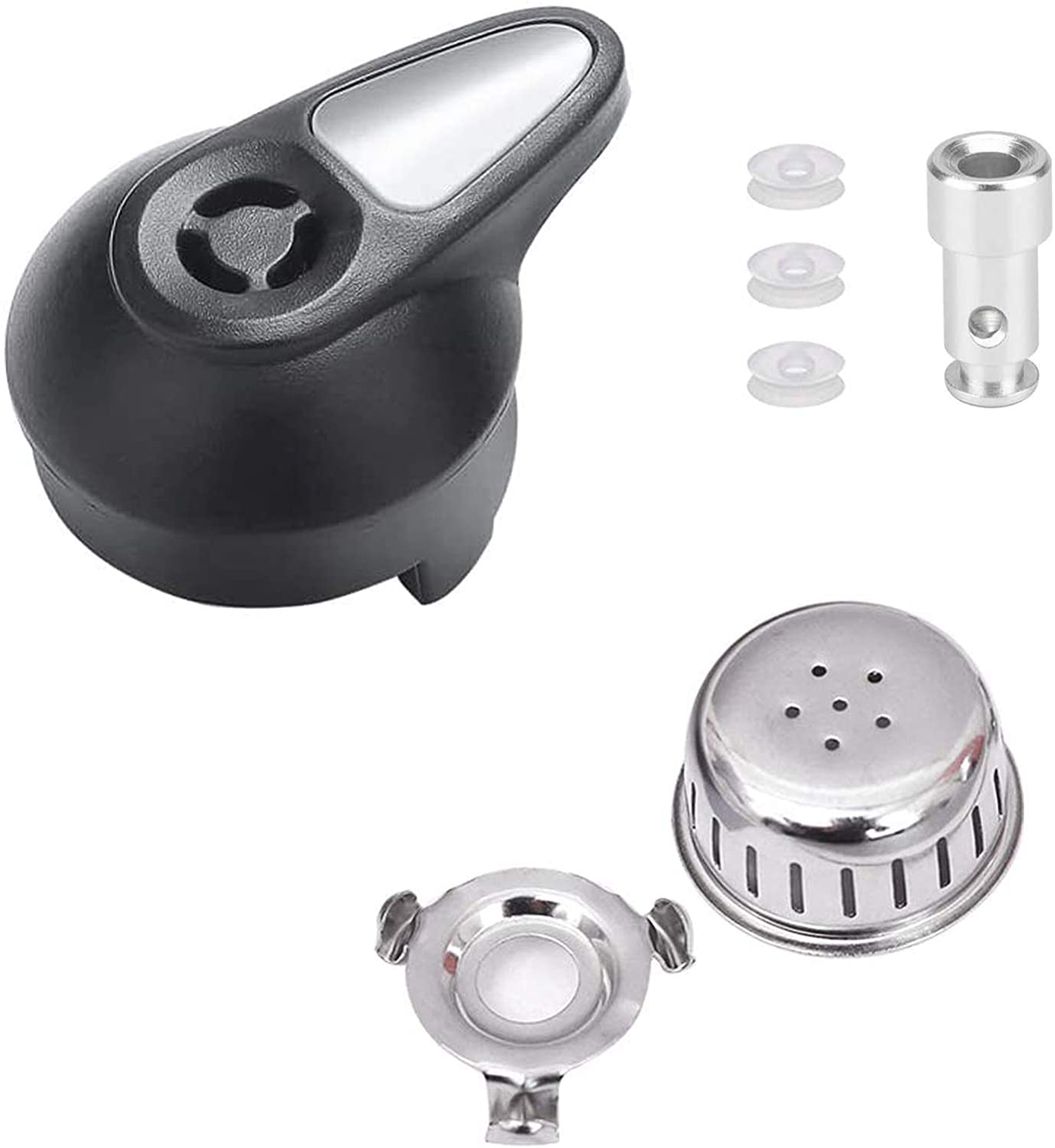 Steam Release Handle, Original Float Valve Replacement Parts with 3 Silicone Caps for Instant Pot Duo/Duo plus 3, 5, 6 Quart, Duo Mini 3 Qt, Duo50 5 Qt, Duo/Duo plus 60 6 Qt by ZYLONE