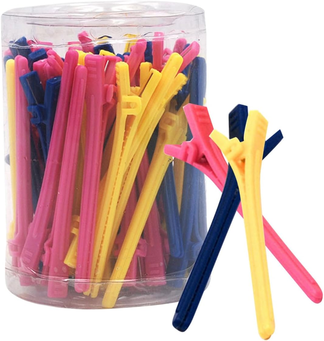 Healeved 50 Pcs Heavy Duty Plastic Hair Barrettes Hair Clips for Salon Styling Accessories image number 4