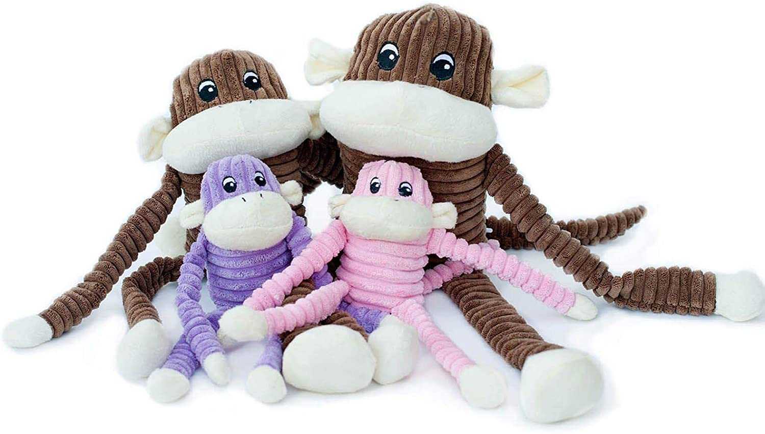 Zippypaws ZP047 Spencer Crinkle Monkey Purple Small 28 X 10Cm, Purple, Small 28 X 10Cm image number 1