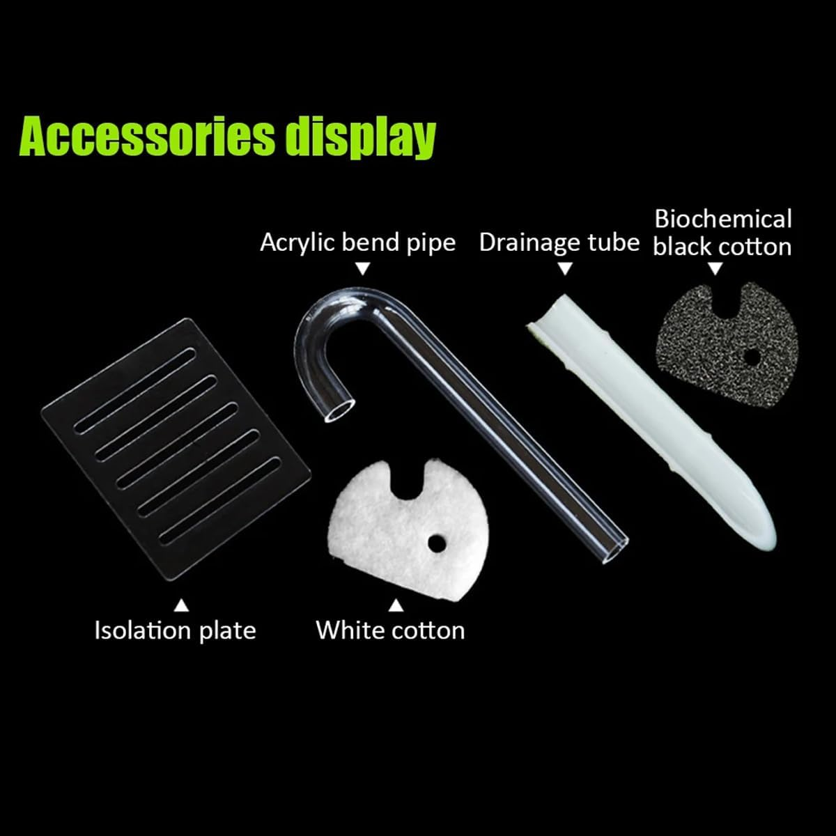 Aquarium Filter Box with USB Water Pump, Bamboo Tube Flow Device, External Fish Tank Filter, Biochemical Cotton Filter, 1W Power, Suitable for 3-8Mm Tank Walls image number 5