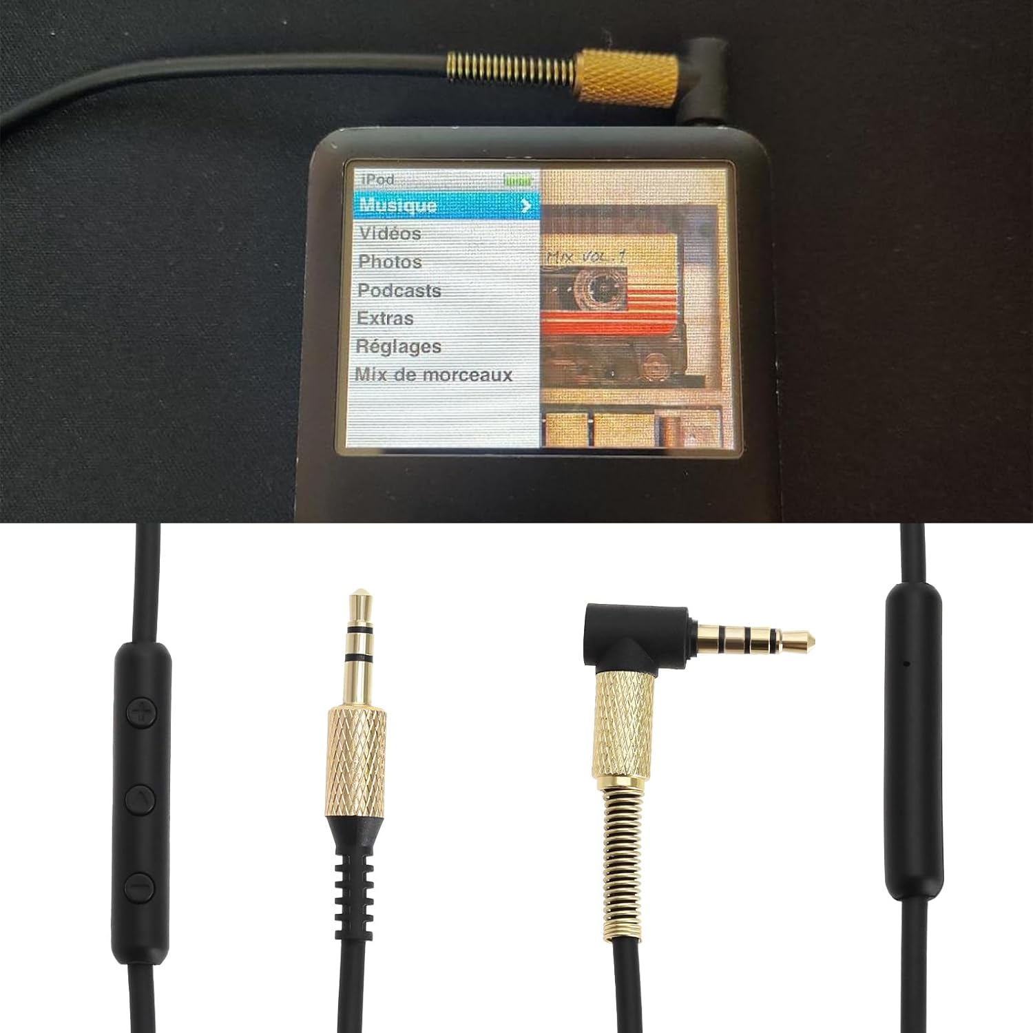 VGOL Headphone Cable Earphone Cable Adjustable Headphone Cord Compatible with Marshall Major II 3.5Mm Plug Headphone Cable Headphone Extension Cord image number 3