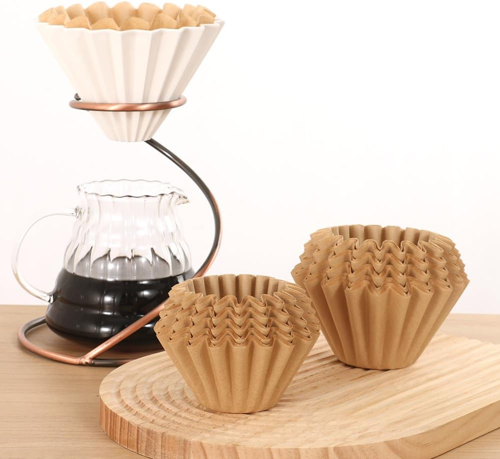 4-5 Cup Basket Coffee Filters, 7.28&rdquo;X 1.97&rdquo;, 100 Count Natural Unbleached Coffee Filter Paper for 5 Cup Coffee Maker, Small Coffee Travel Brewer, Single Serve Coffee Pot image number 5